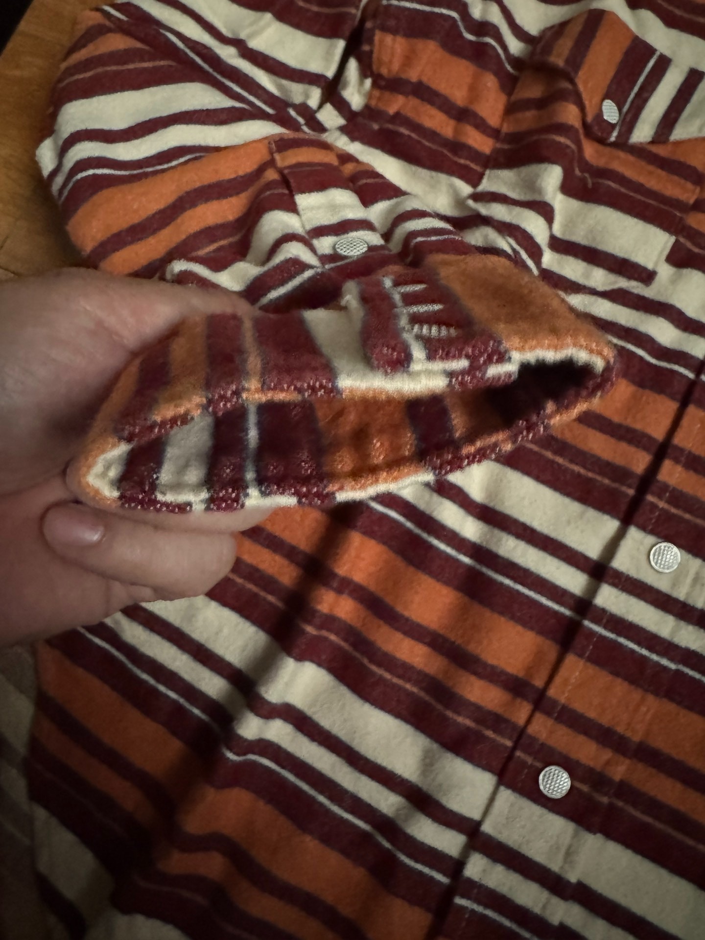 Freewheelers Tiger Stripe Wool Shirt — back