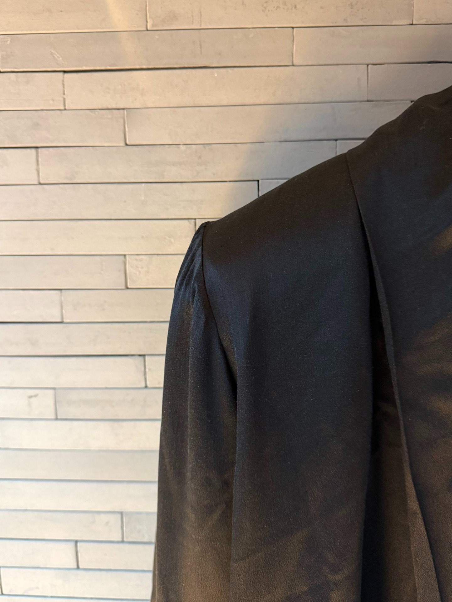 Saint Laurent 24SS Silk Shawl Collar Shirt — back