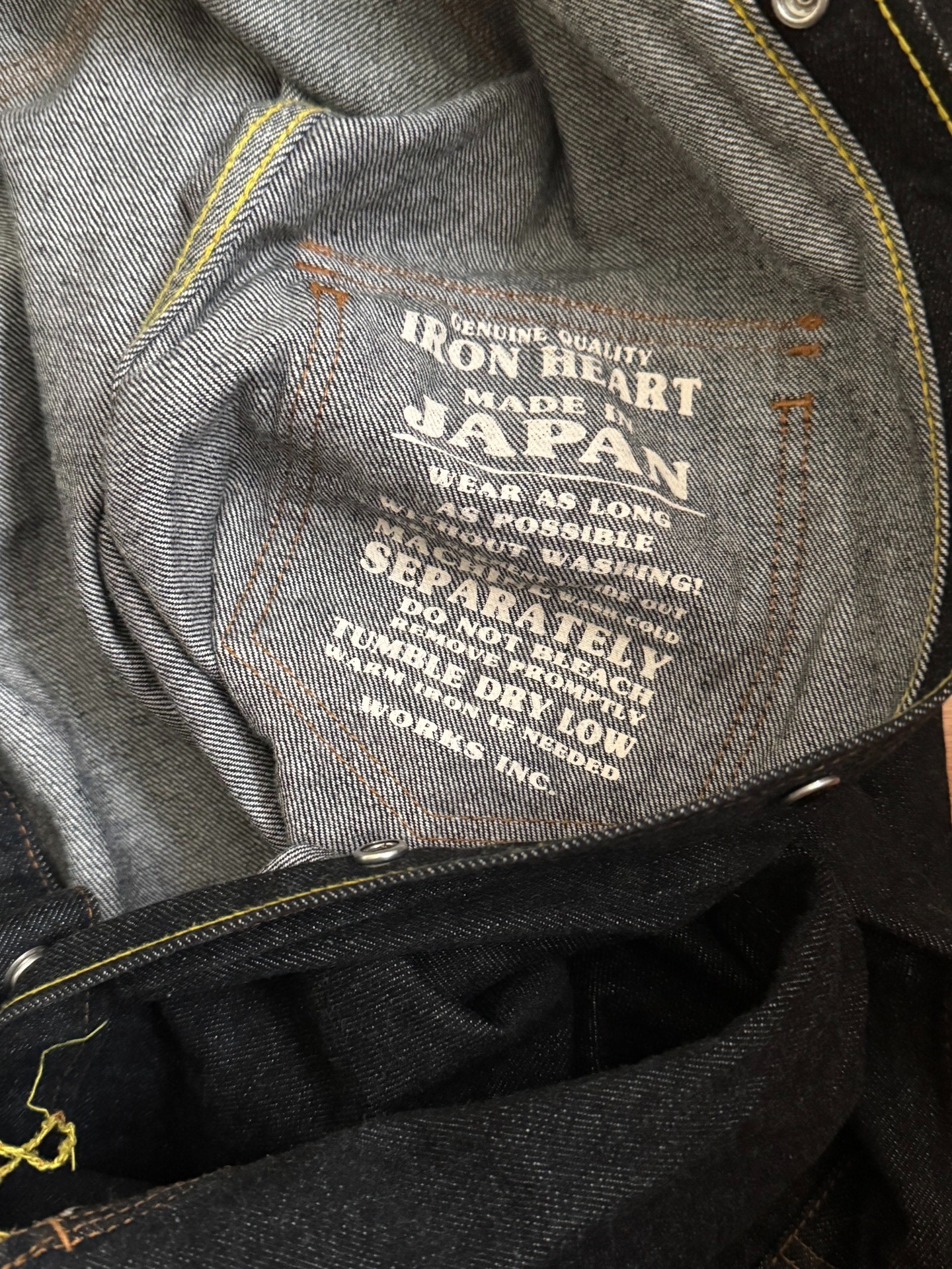 Iron Heart Western Denim Shirt — label