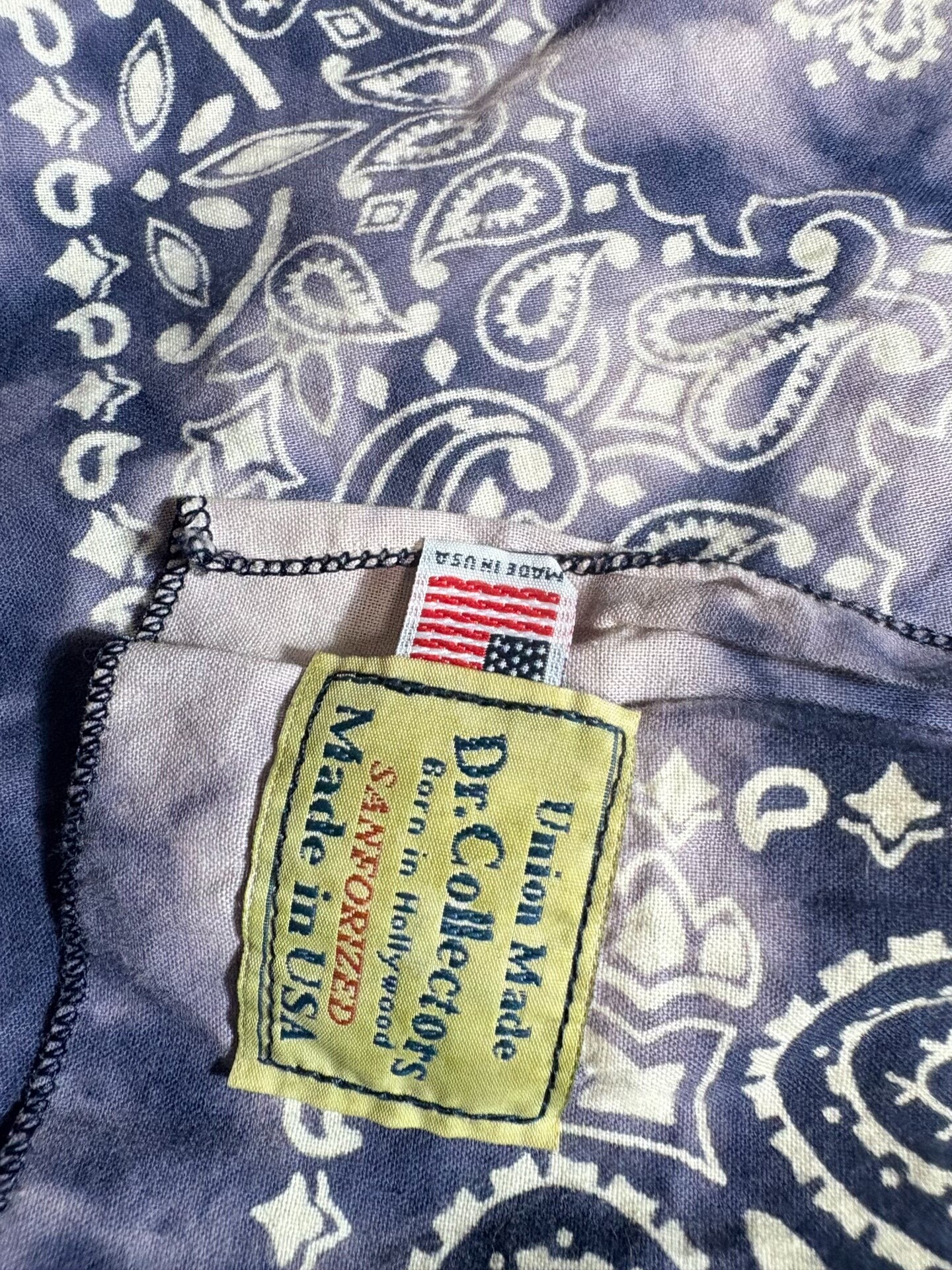 Dr.Collectors Tie-Dye Paisley Scarf — back