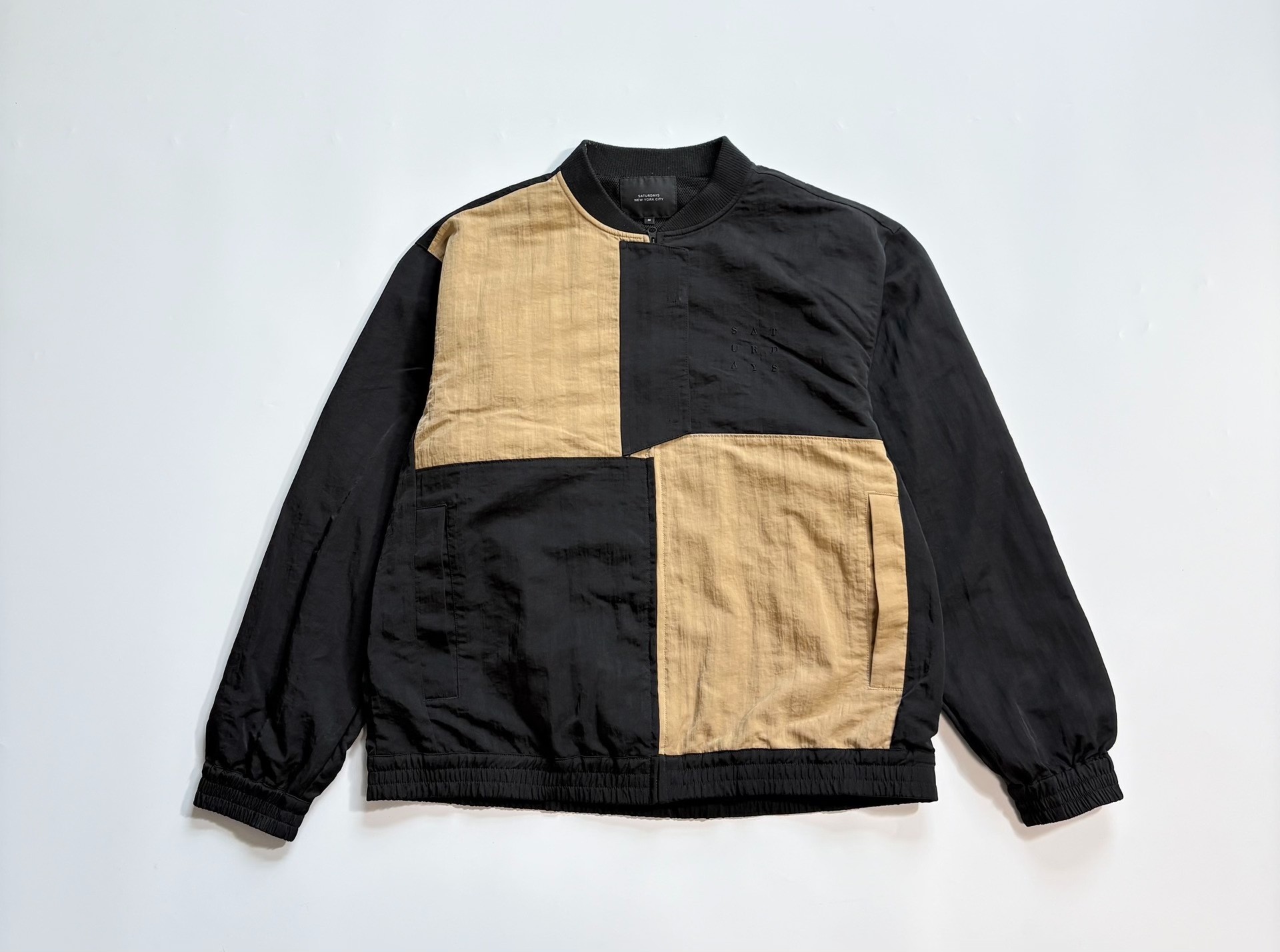 Saturdays NYC Patchwork Bomber Jacket