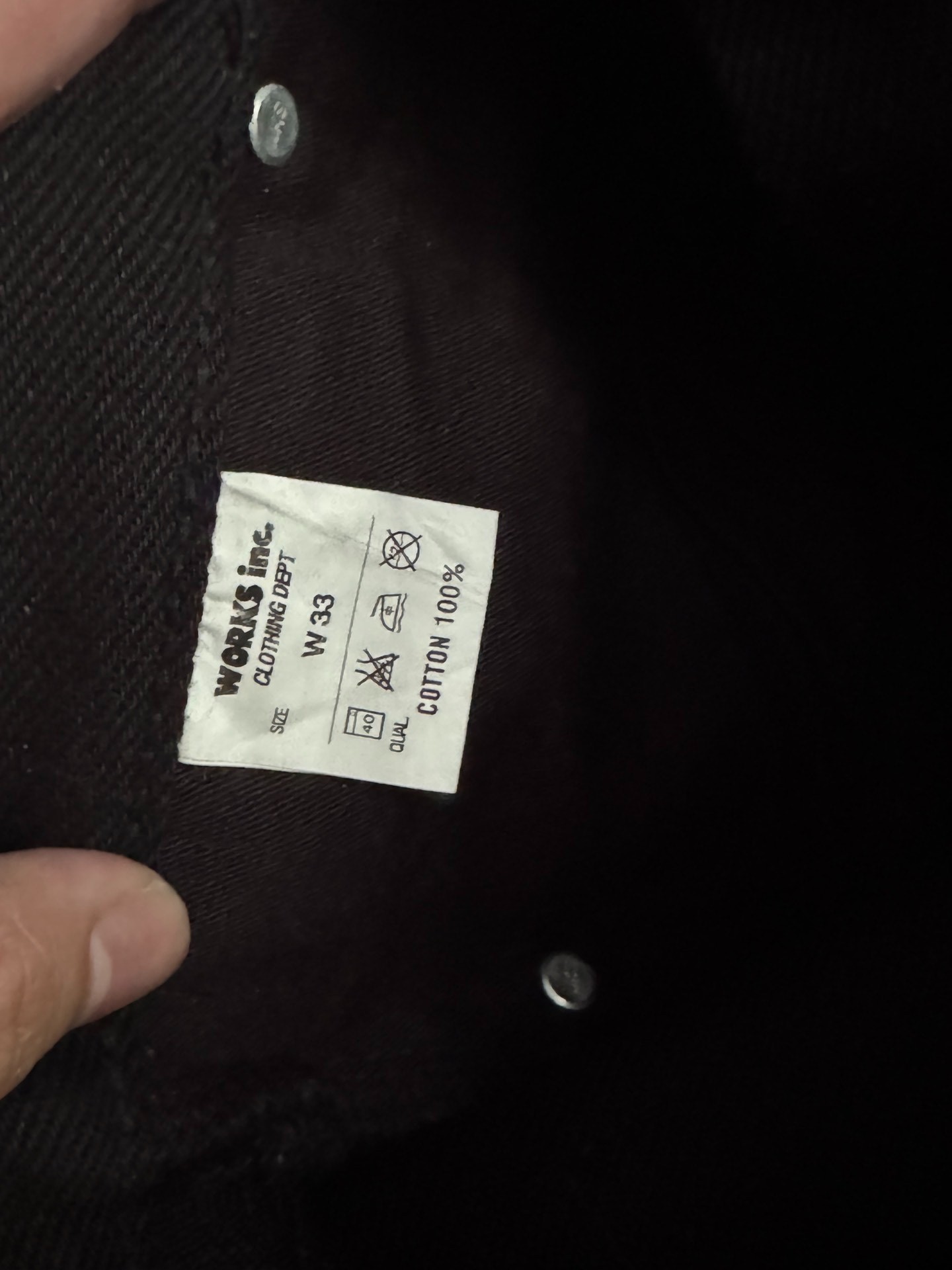 Iron Heart 21oz Black Jeans 9461z — back