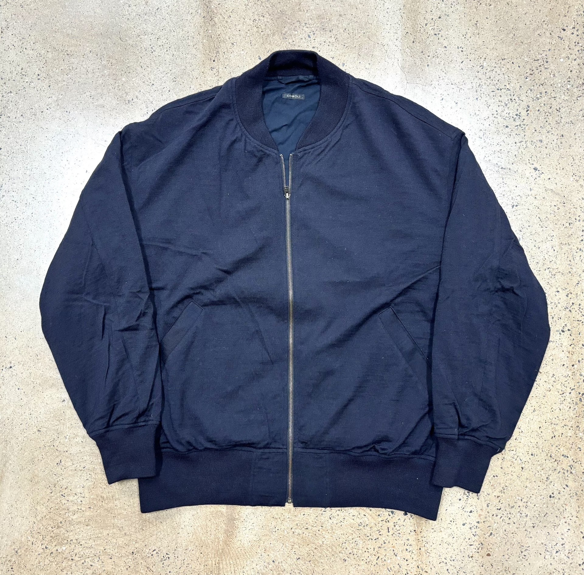 Comoli 24AW Wool Knit Zip Blouson
