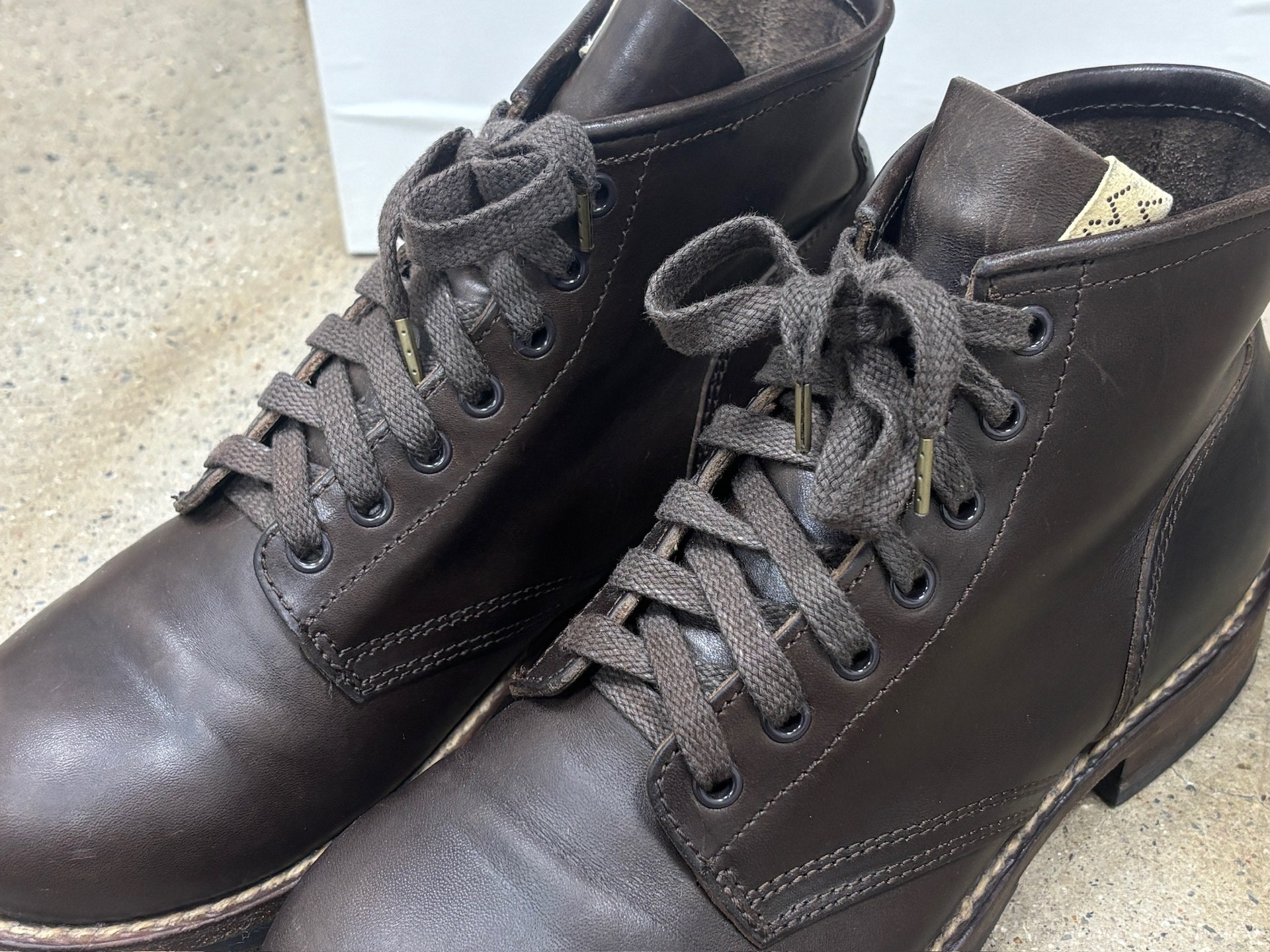 Visvim 24ss Brigadier Boots M9.5 — label