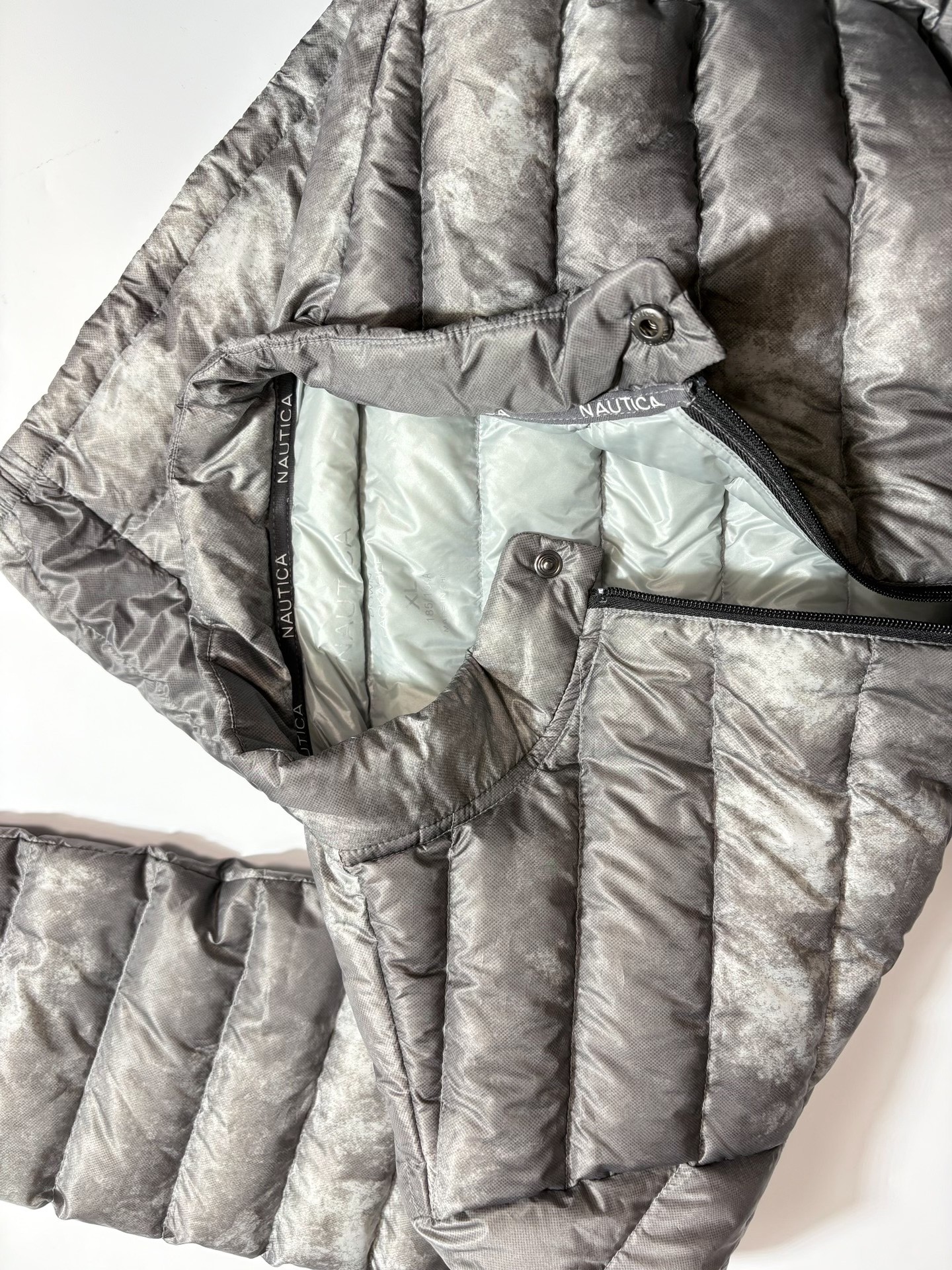 Nautica Tie-Dye Lightweight Down Jacket — detail