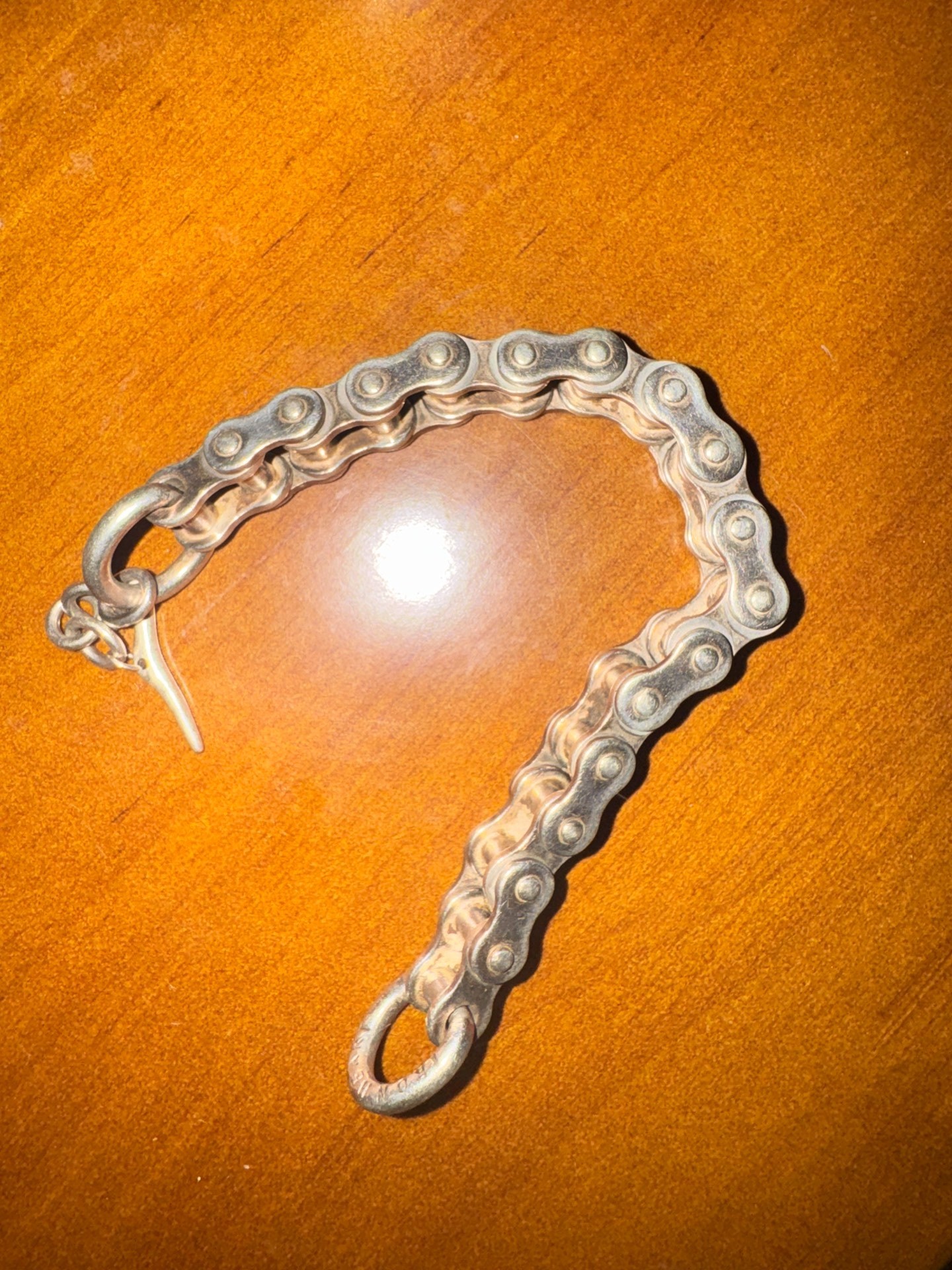 Iron Heart 925 Sterling Silver Bracelet — front