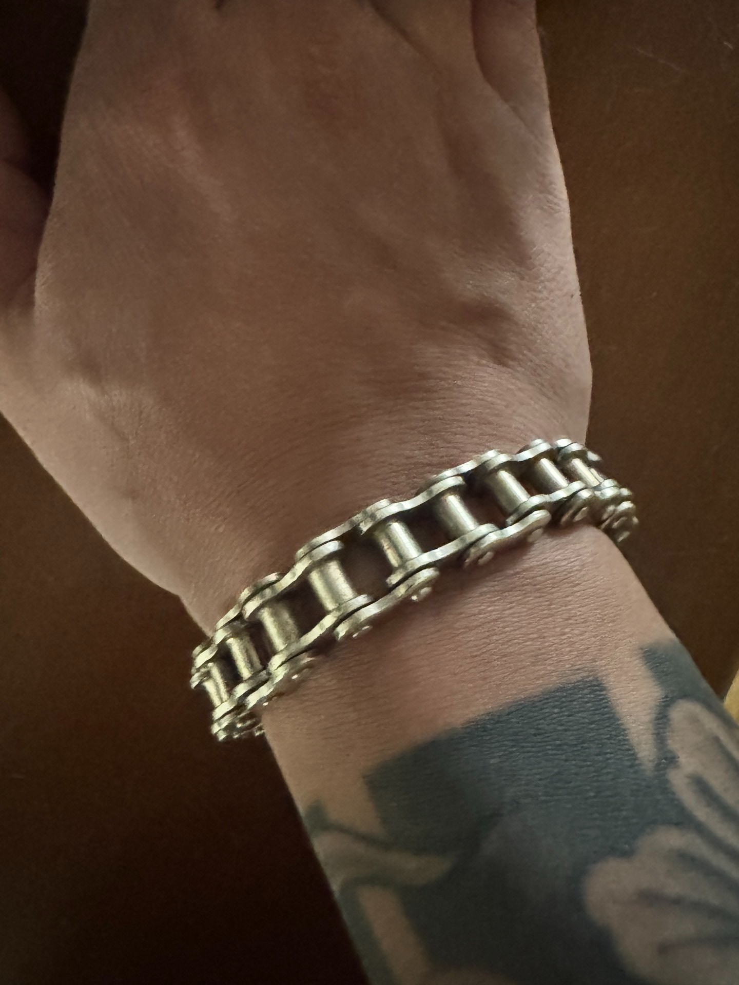 Iron Heart 925 Sterling Silver Bracelet — detail