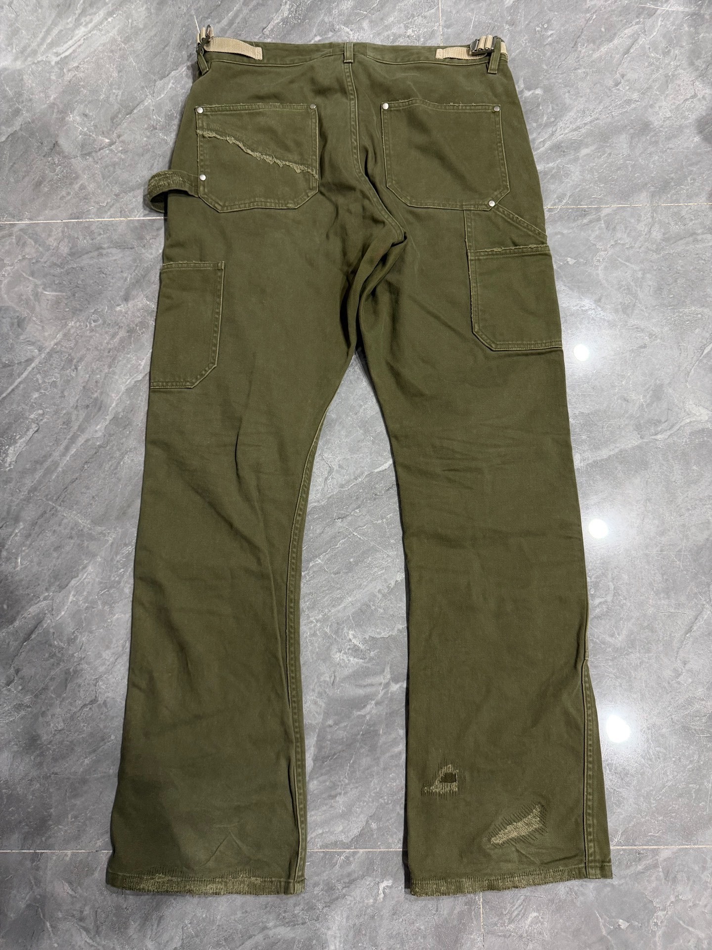 Vujade 004 Double Knee Micro Flared Jeans — front