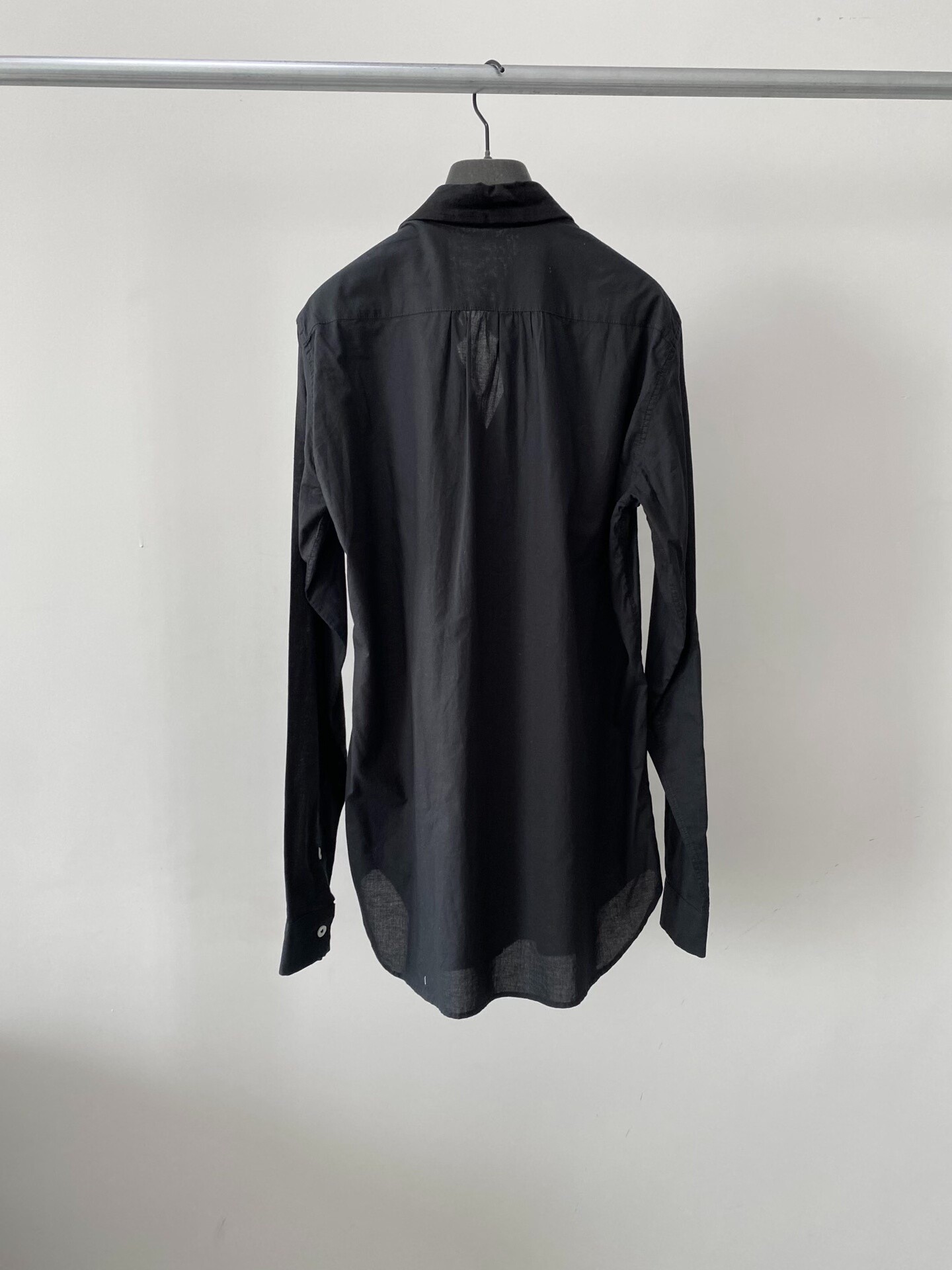 Ann Demeulemeester Black Long-Sleeve Shirt — back