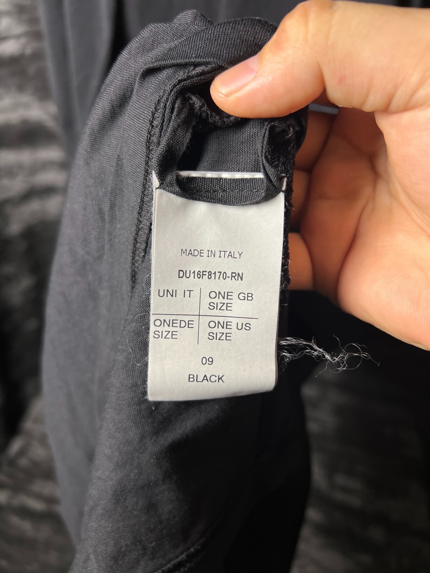 Rick Owens 16FW Classic Short-Sleeve Top — label