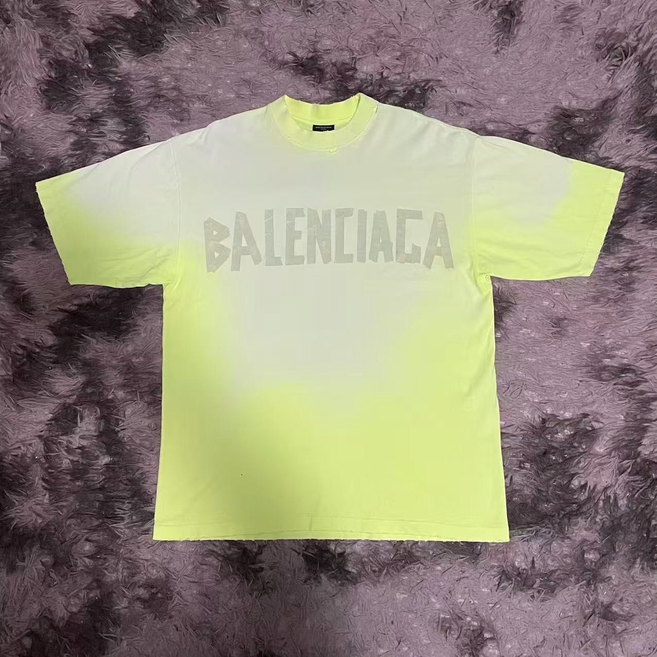 Balenciaga 24ss Fluorescent Yellow T-Shirt
