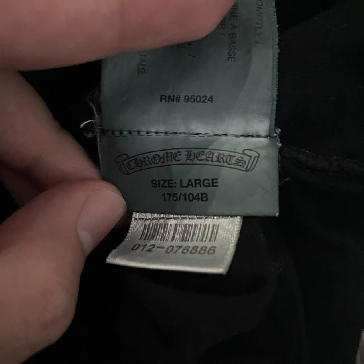 Chrome Hearts Black Cross Tee — back