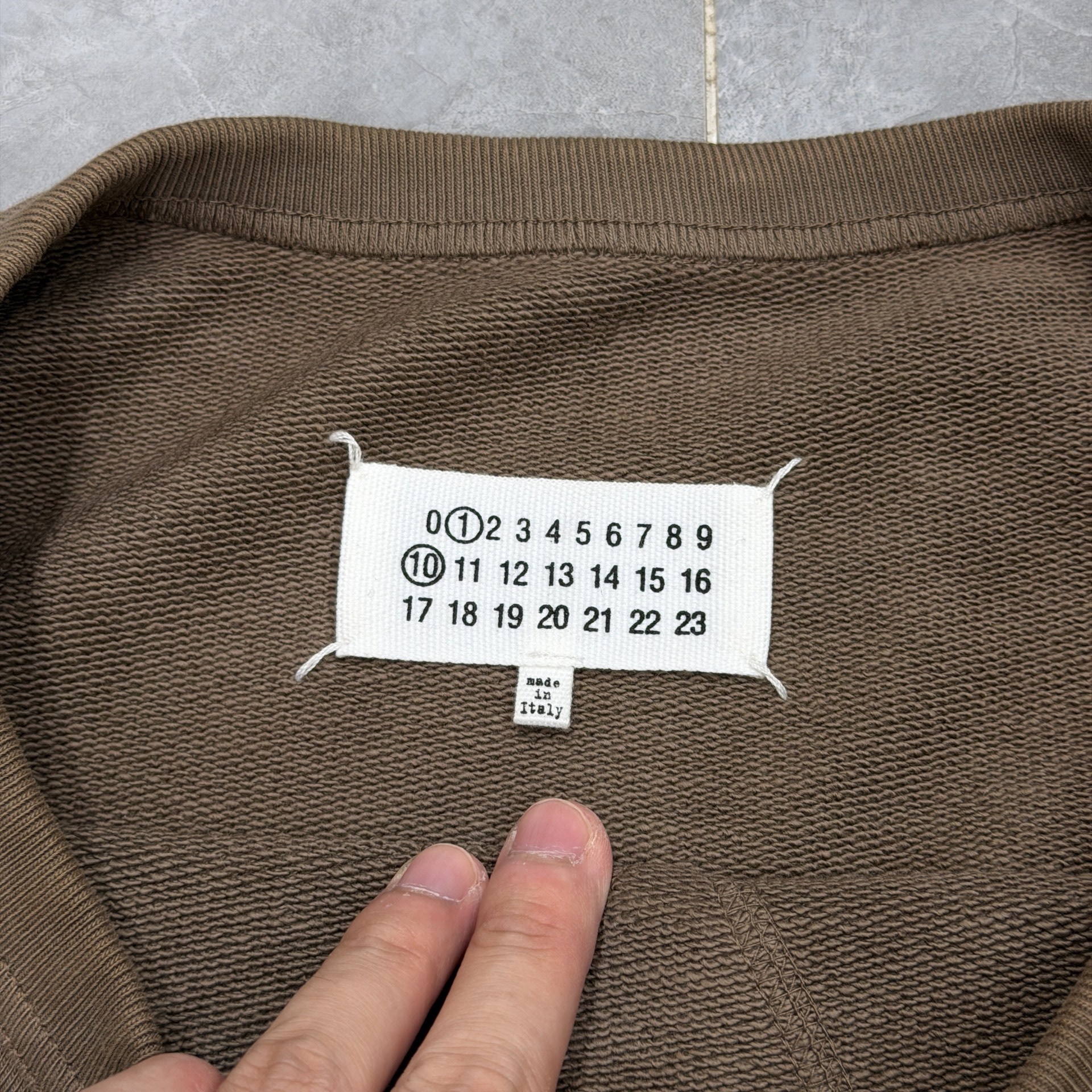 Maison Margiela MM6 Brown Crewneck Sweatshirt — back