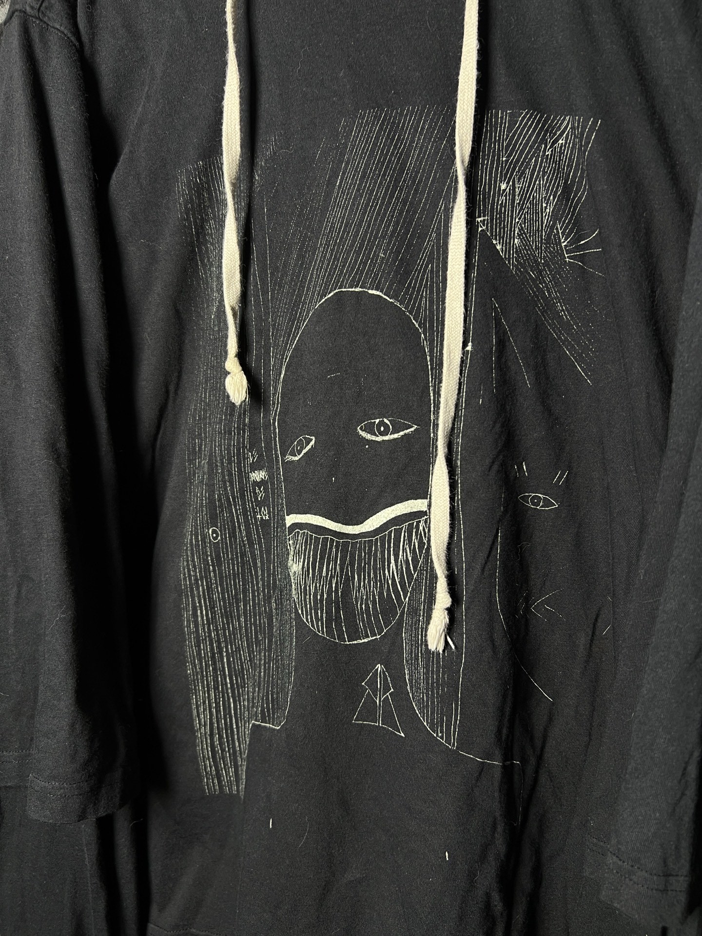 Rickowens 22FW Double-Layer Ghost Hoodie — front