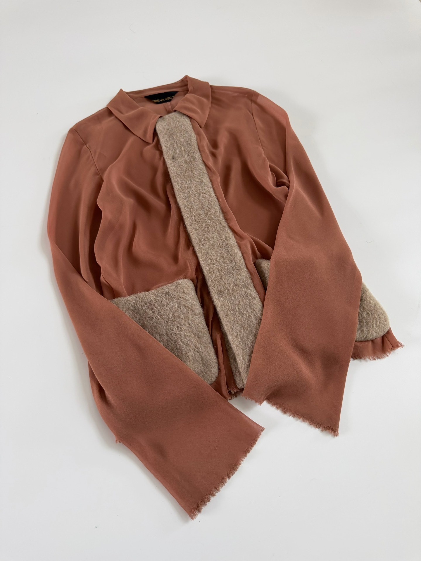Comme des Garçons 1993 Wool Felt Collared Shirt — back