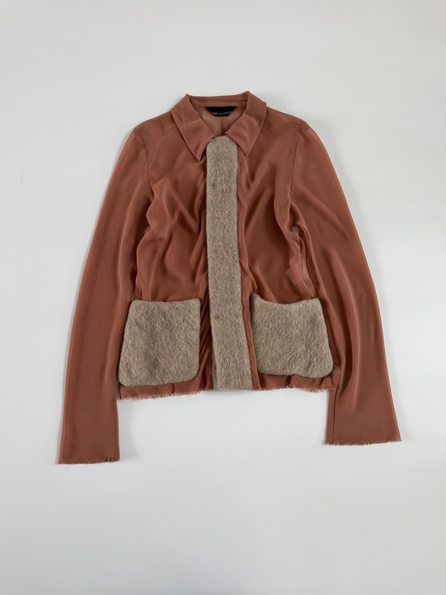 Comme des Garçons 1993 Wool Felt Collared Shirt