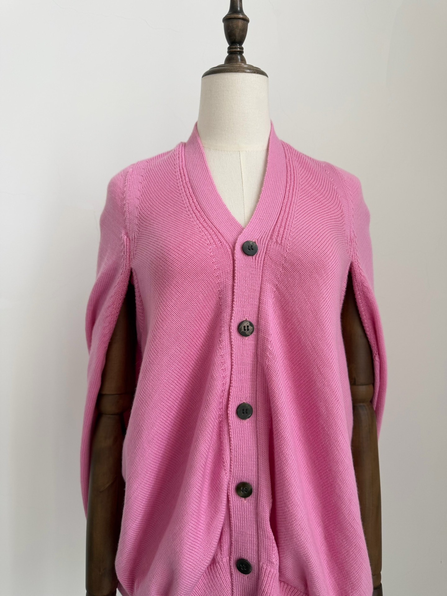 Junya Watanabe 2008 Pink Wool Cape Knit — front