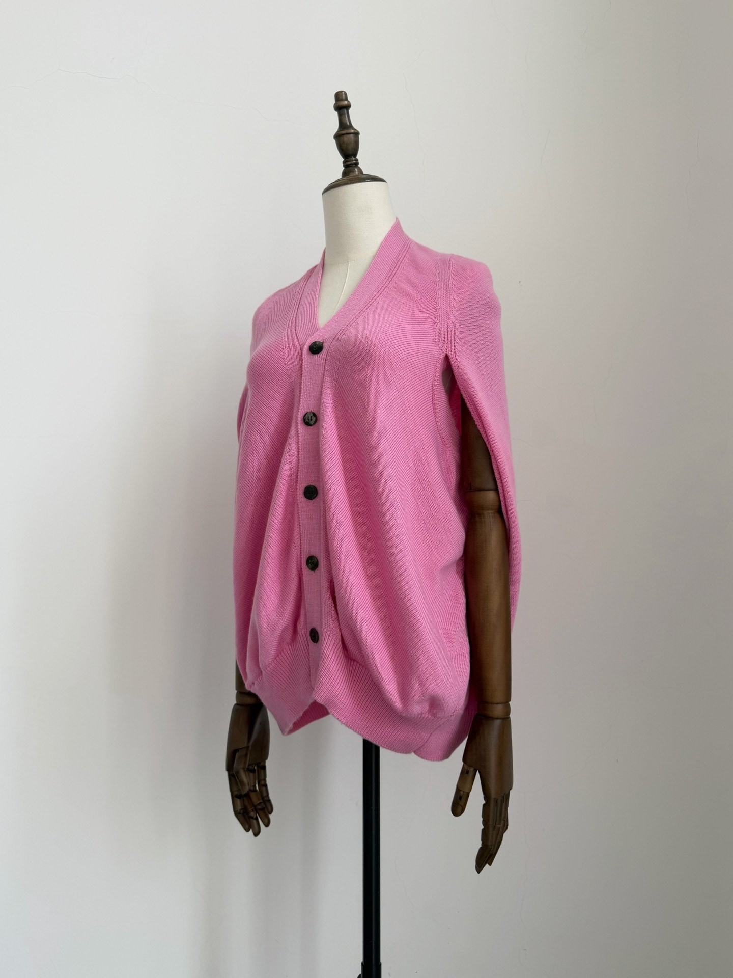 Junya Watanabe 2008 Pink Wool Cape Knit — detail