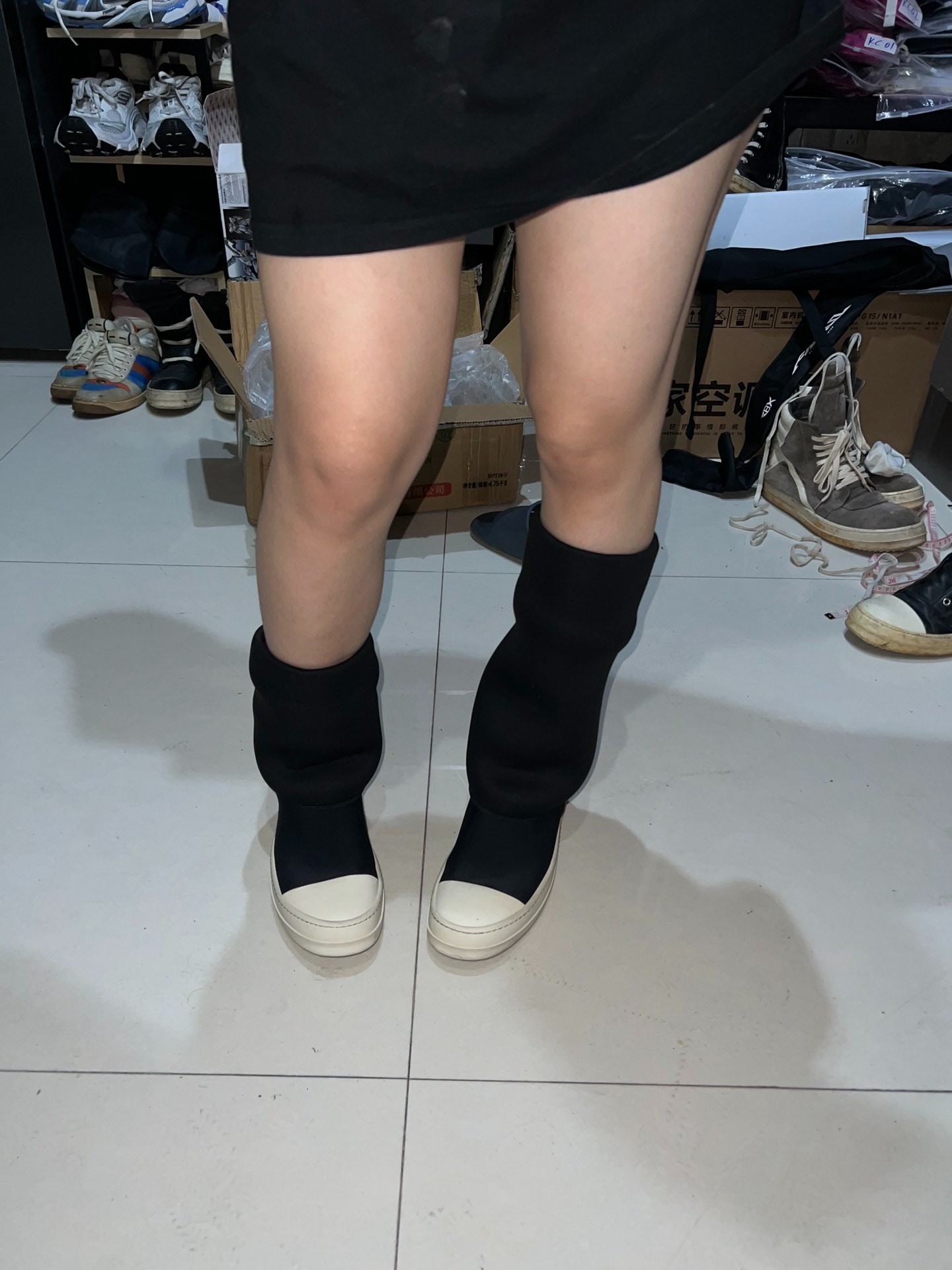 Rick Owens Sub-line Over-the-Knee Boots — detail