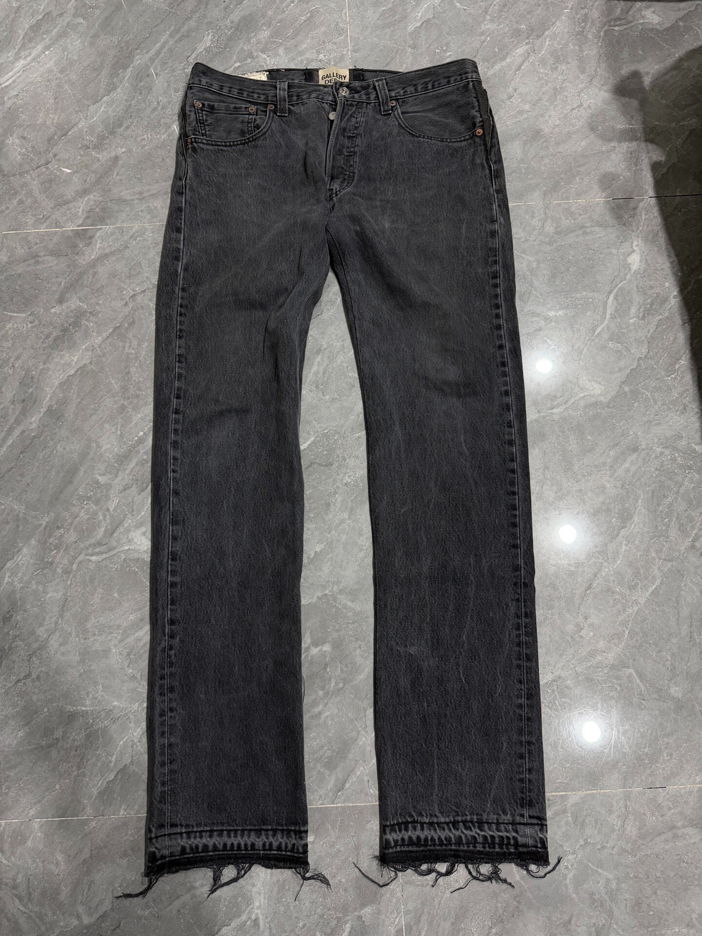 Gallery Dept Black Washed Flared Jeans