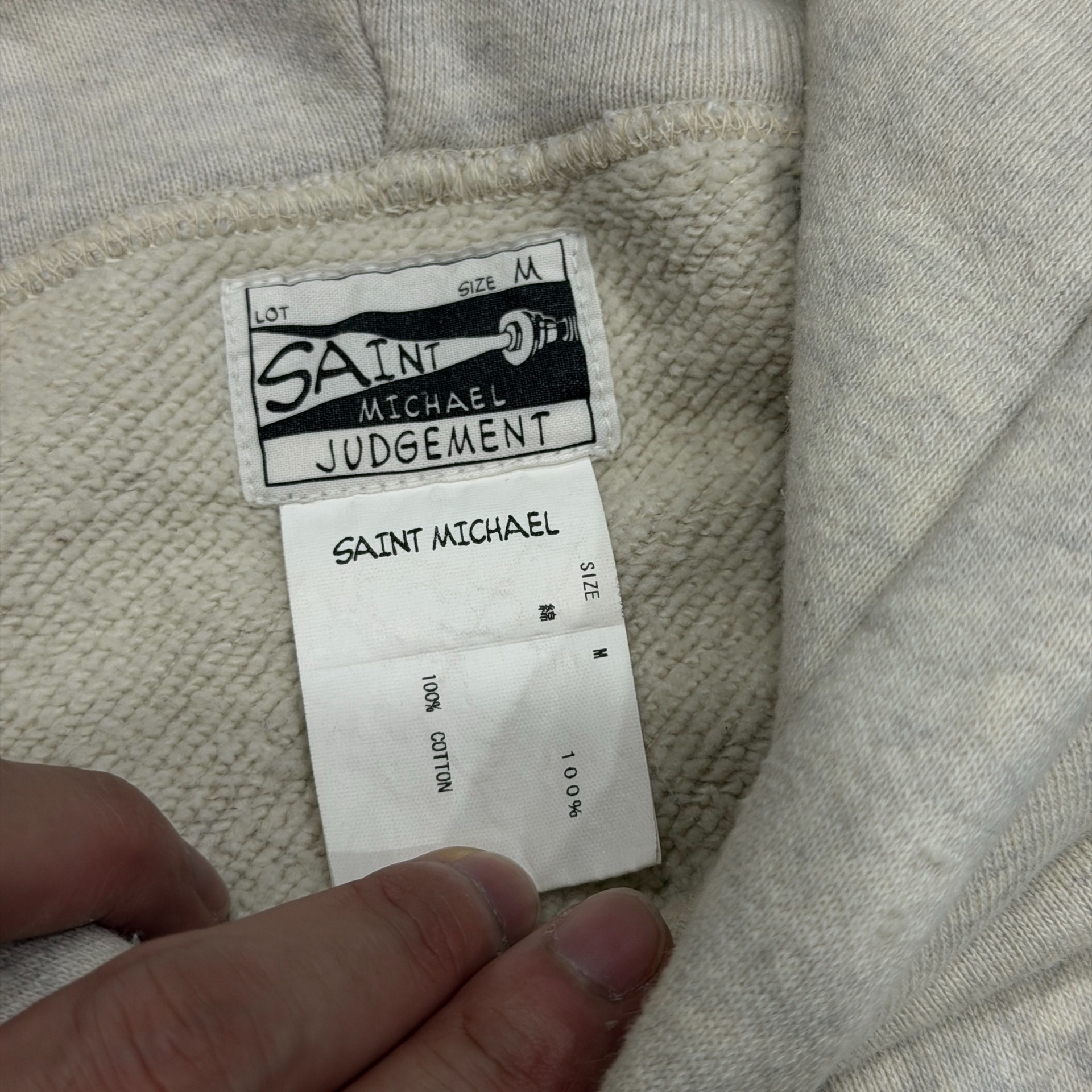Saint Michael Distressed Graffiti Hoodie — back