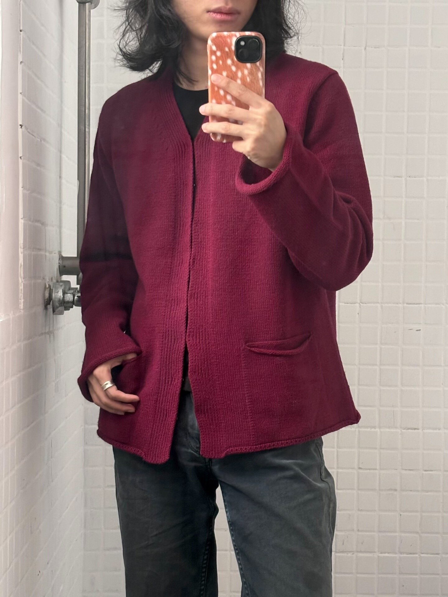 Comme Des Garcons AW2000 Maroon Sweater — front