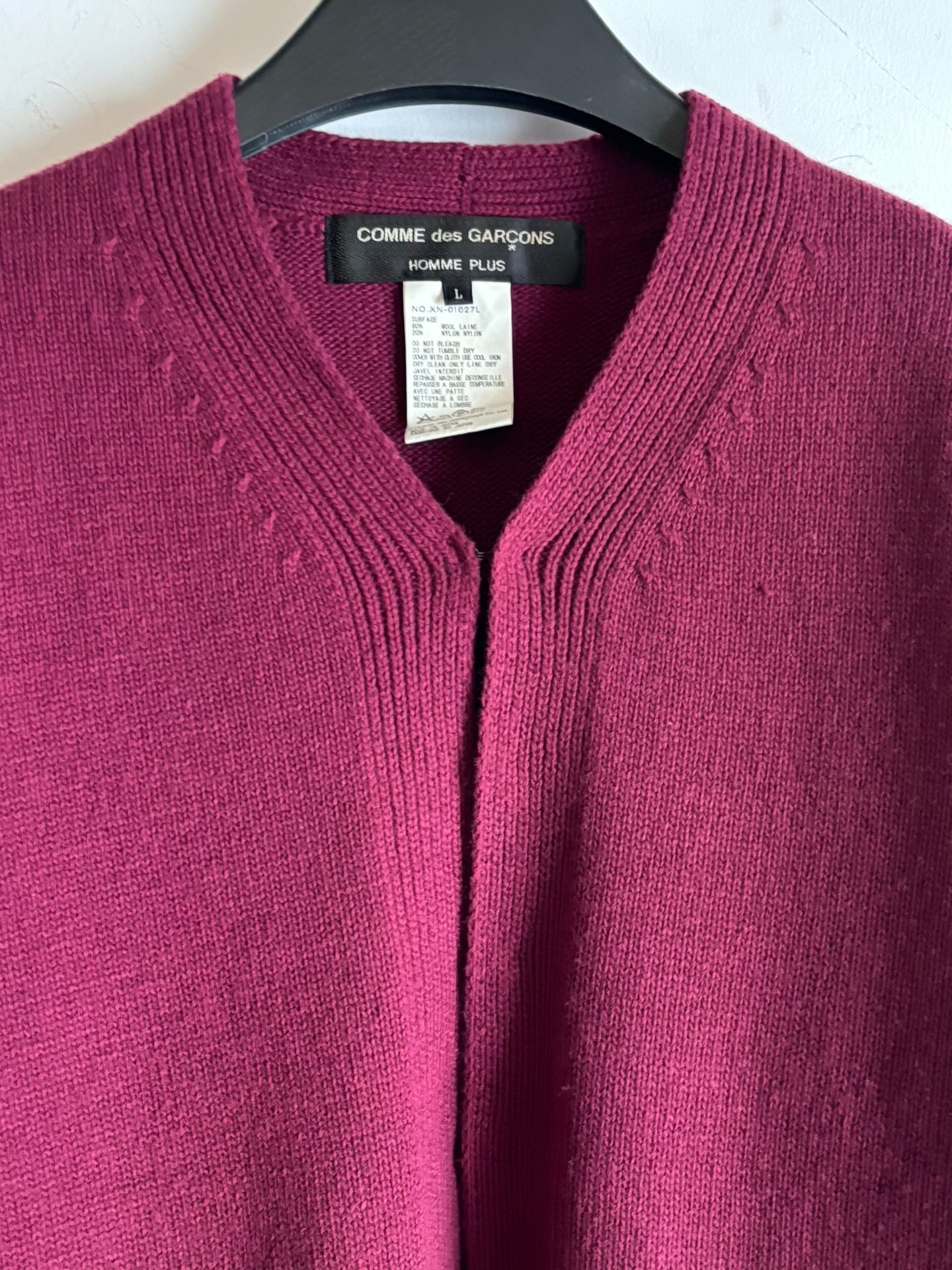 Comme Des Garcons AW2000 Maroon Sweater — back