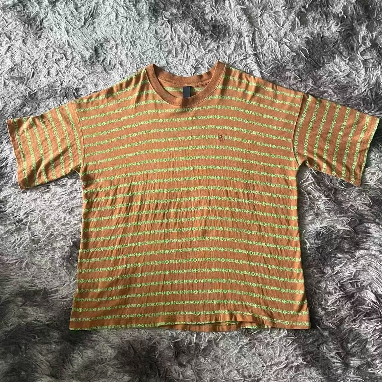 Chrome Hearts Brown Striped Tee