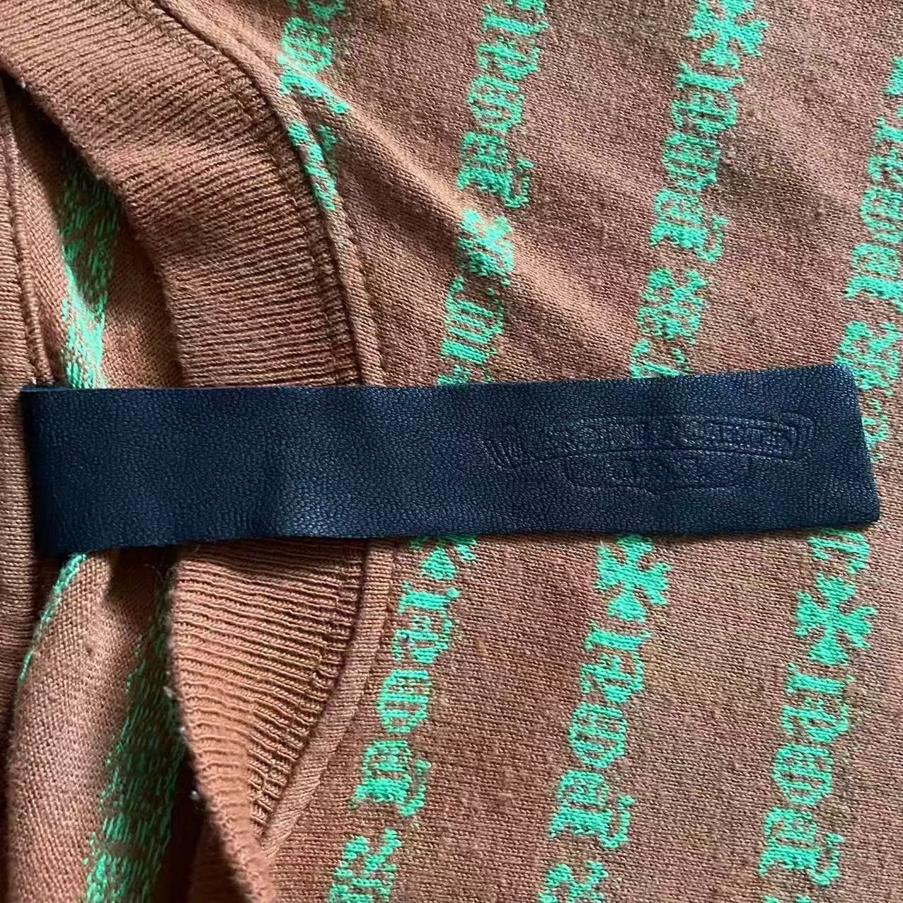 Chrome Hearts Brown Striped Tee — detail