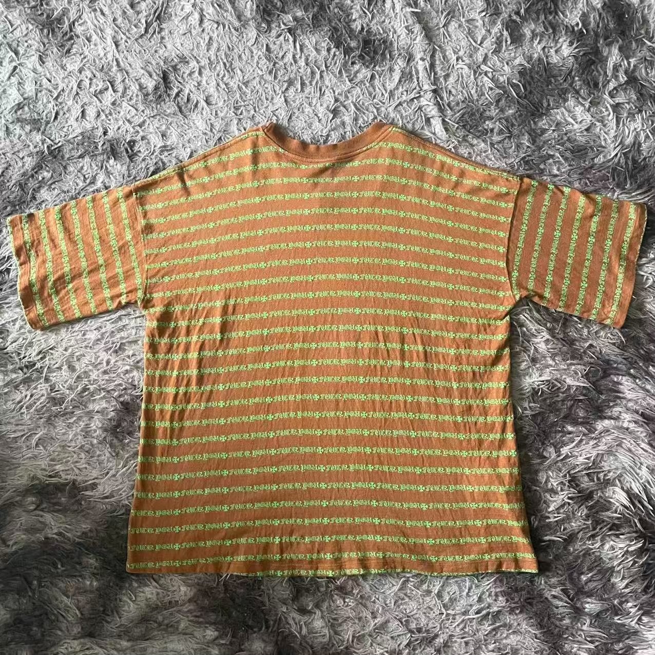 Chrome Hearts Brown Striped Tee — front