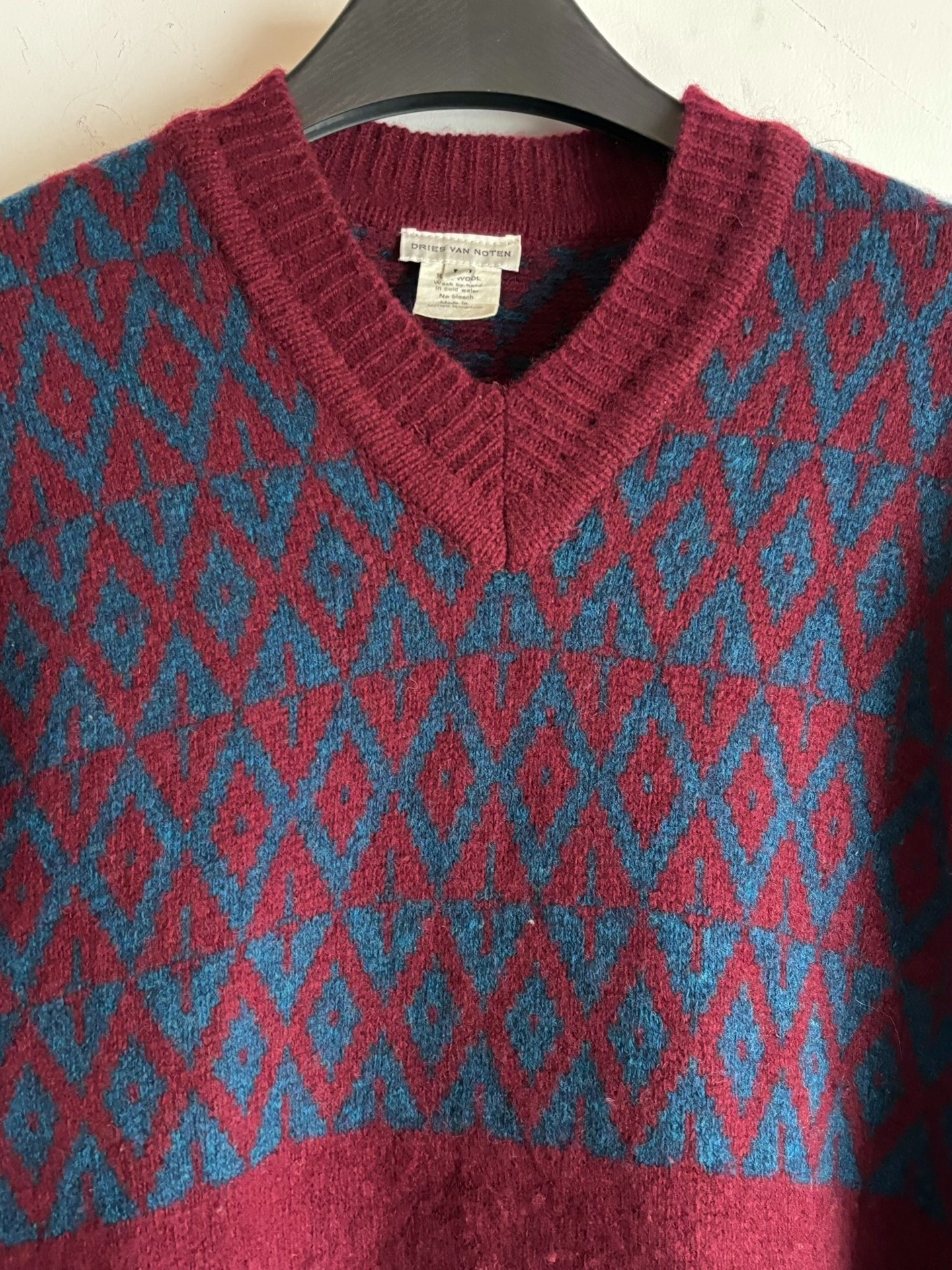 Dries Van Noten 00's Ethnic Pattern Sweater — detail