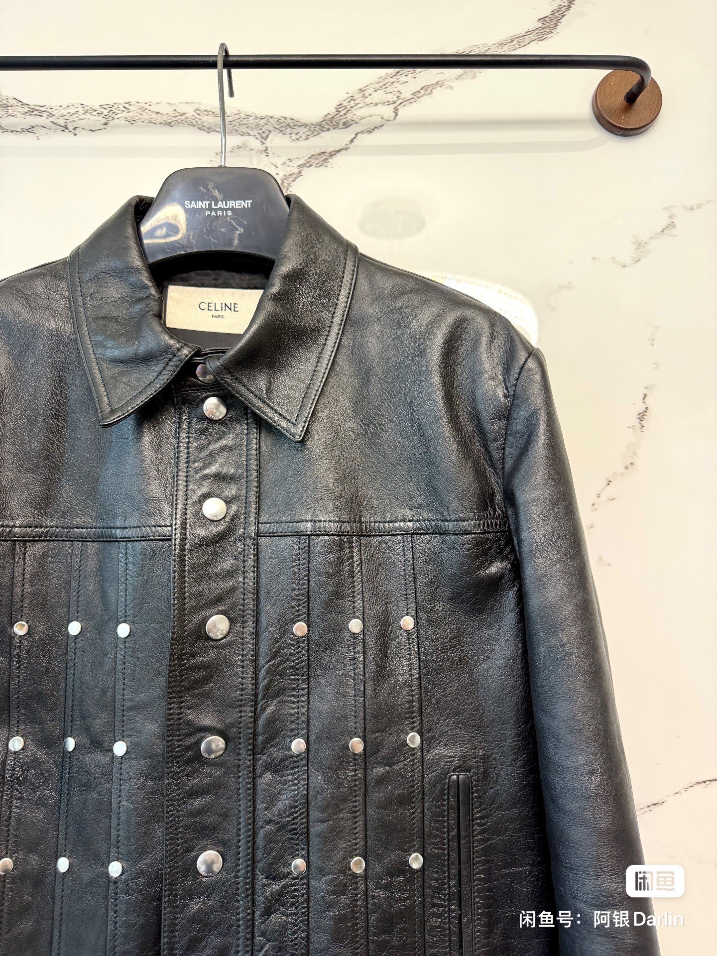 Celine 20ss Runway Studded Leather Jacket — front