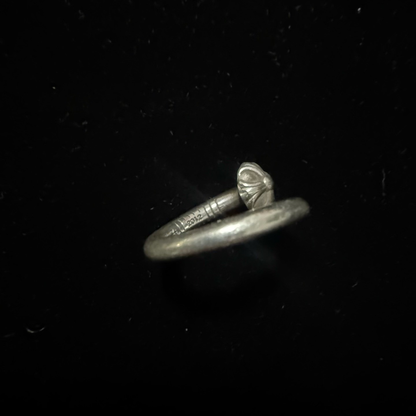 Chrome Hearts Silver Nail Ring — detail