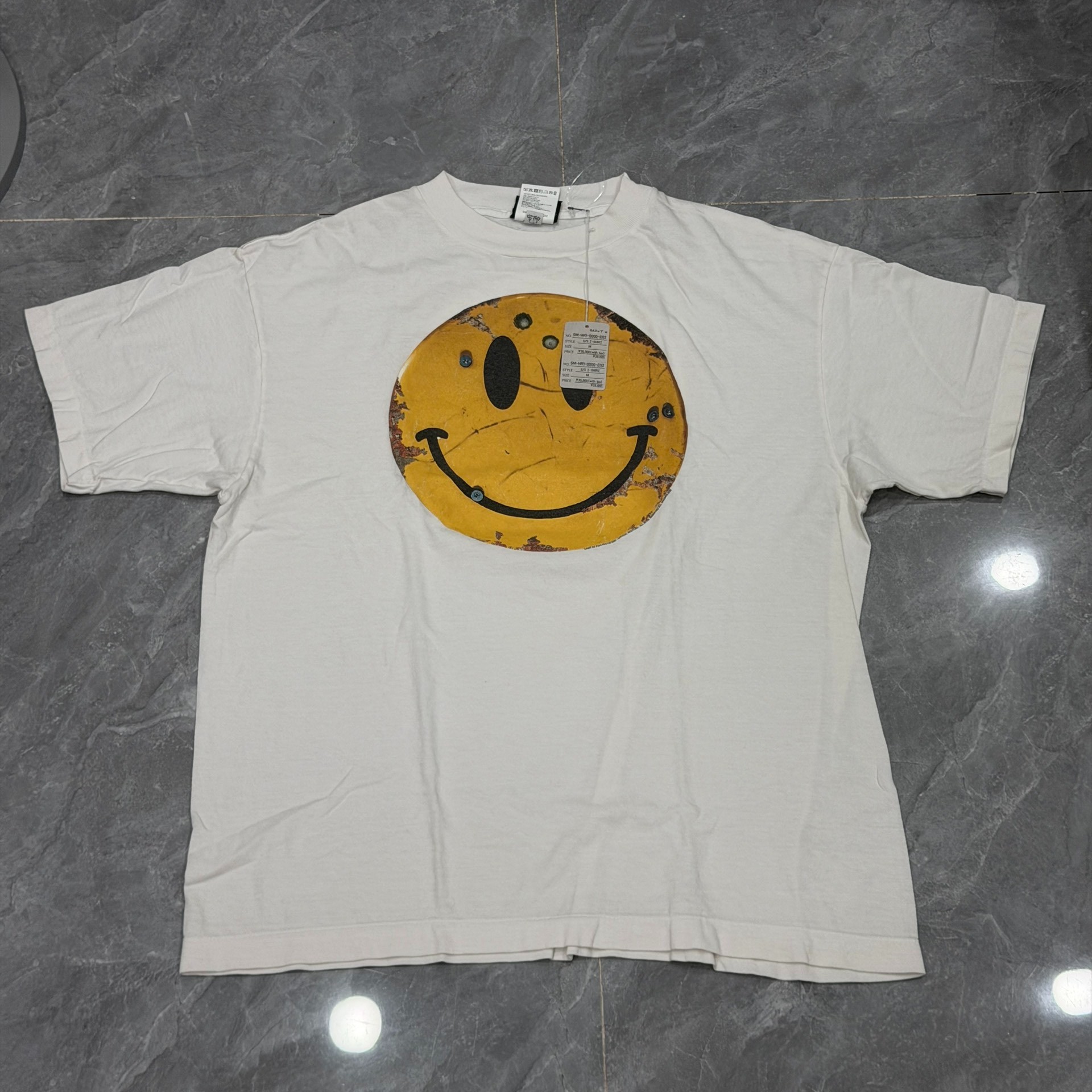 Saint Michael KLF Distressed Smiley Tee