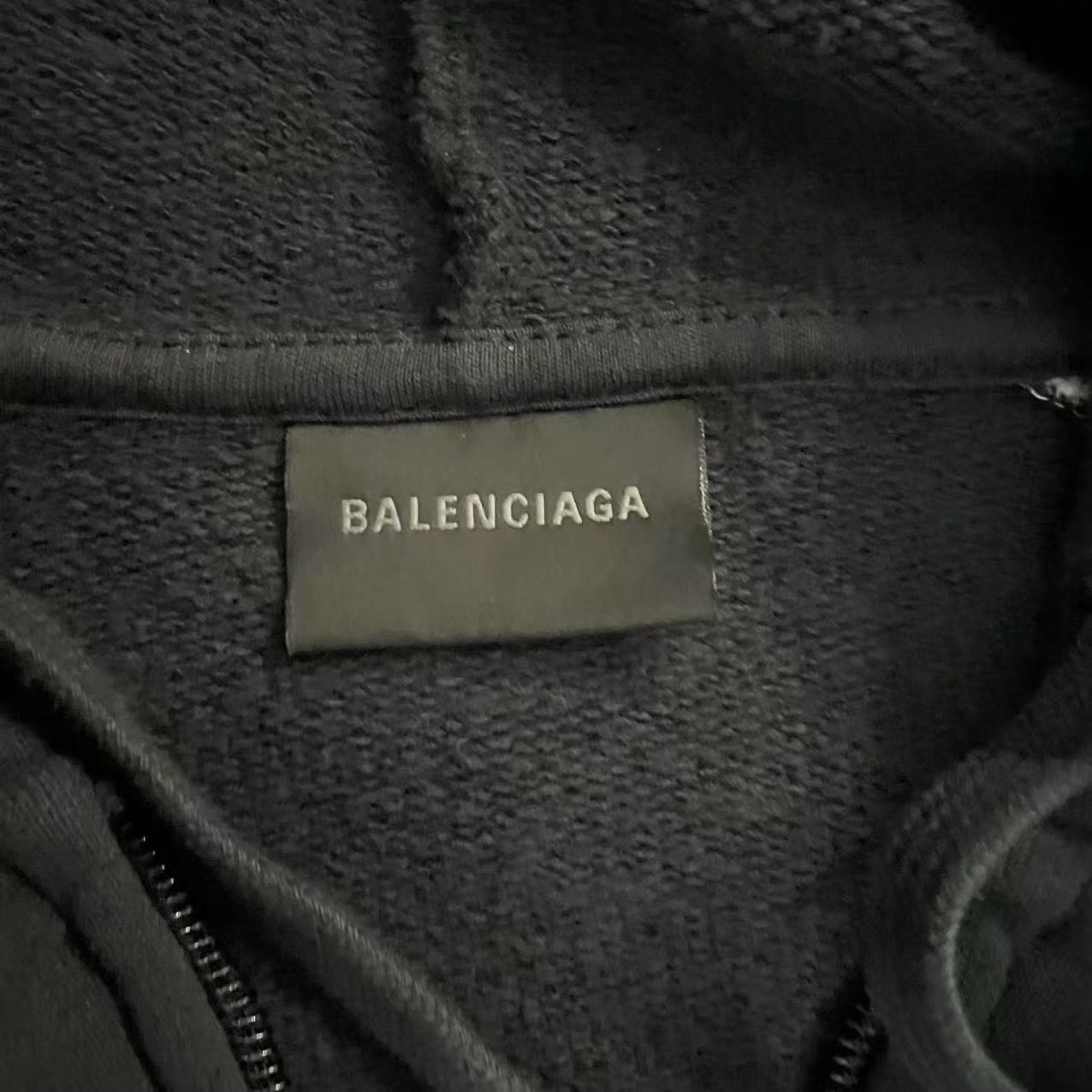 Balenciaga Graffiti Zip-Up Hoodie — detail
