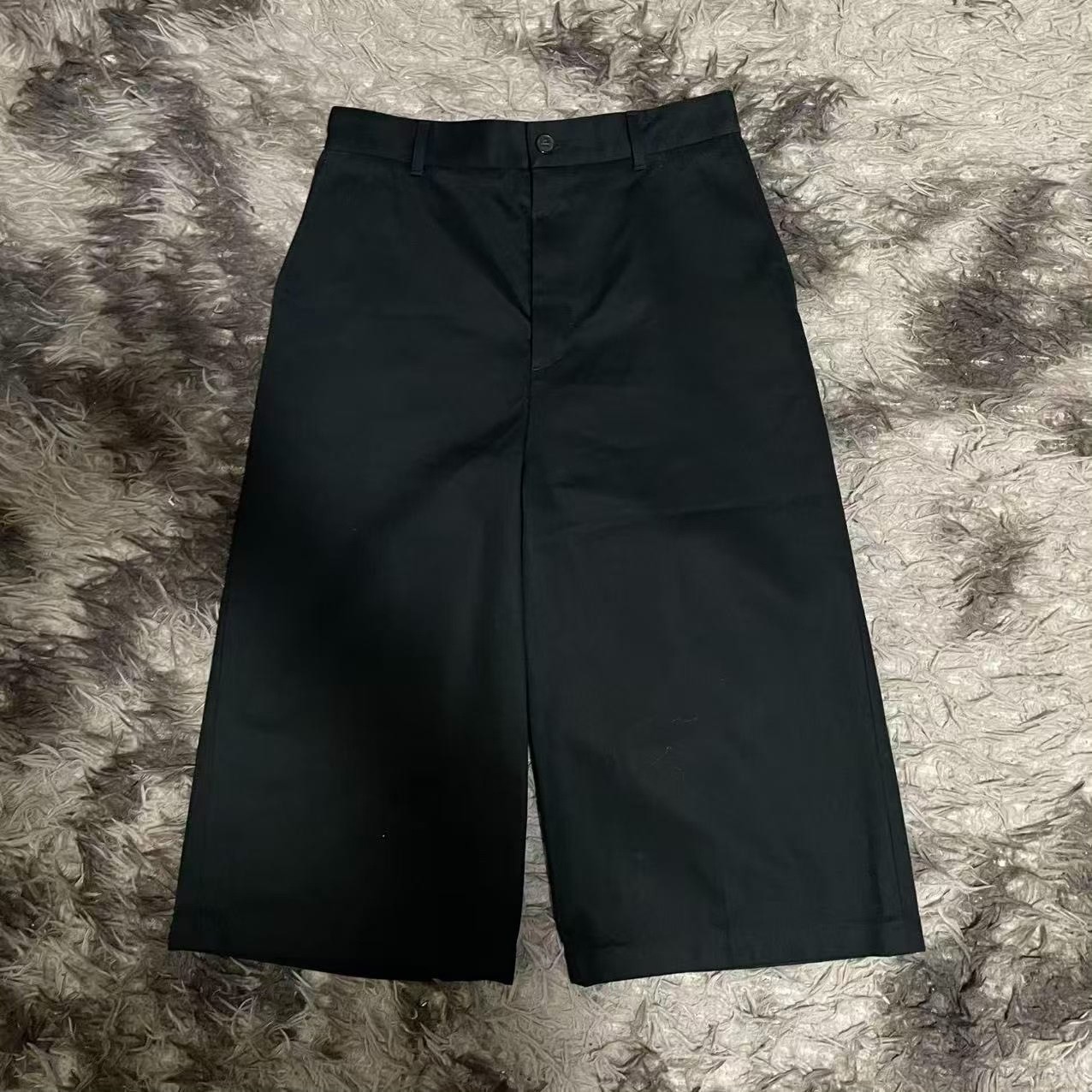 Balenciaga Black Cropped Nylon Pants