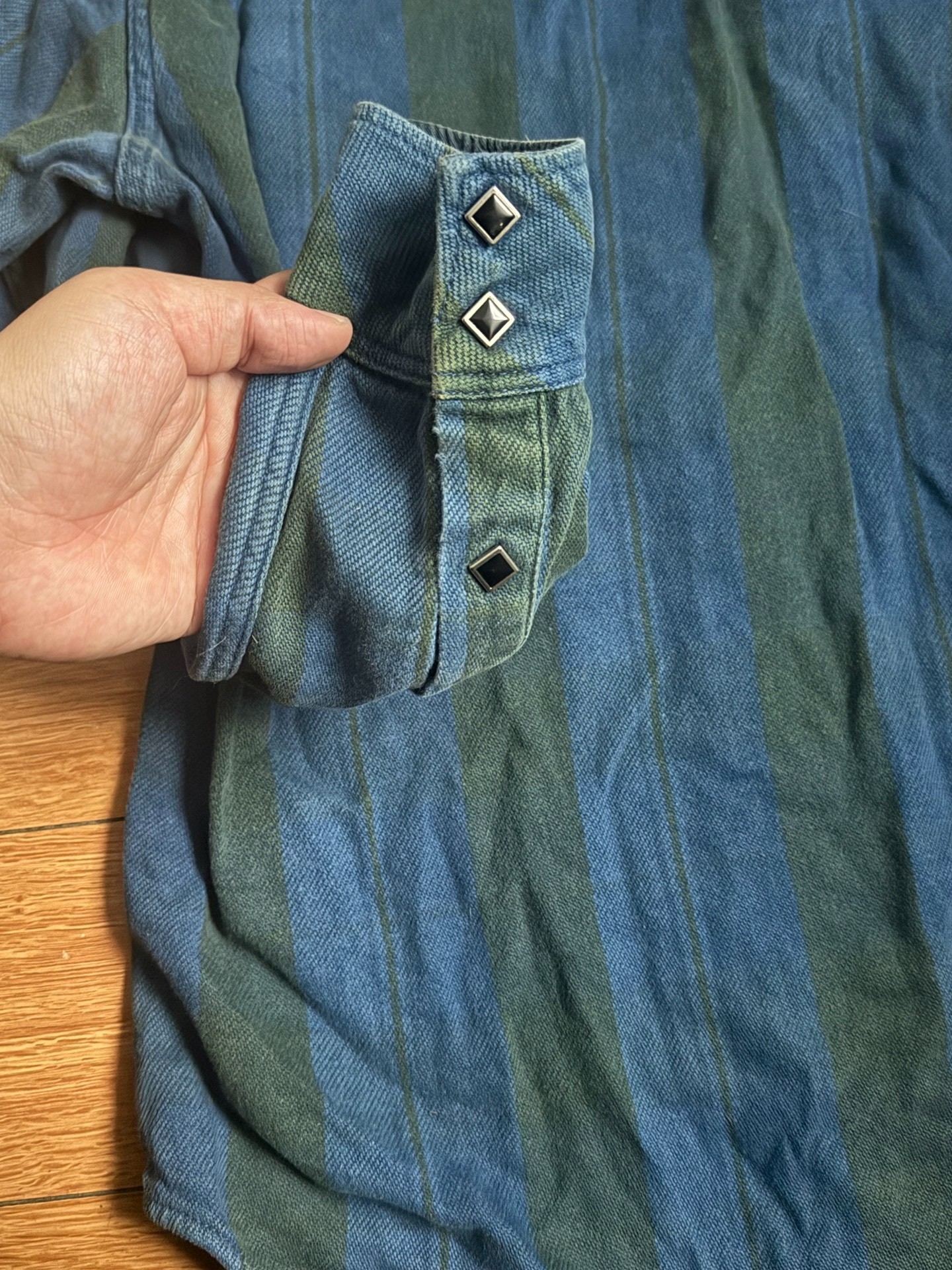 Iron Heart Early Discontinued 12oz Flannel Western Shirt — detail