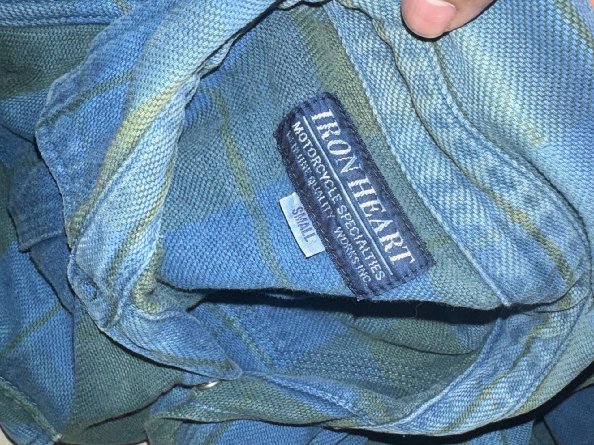 Iron Heart Early Discontinued 12oz Flannel Western Shirt — label