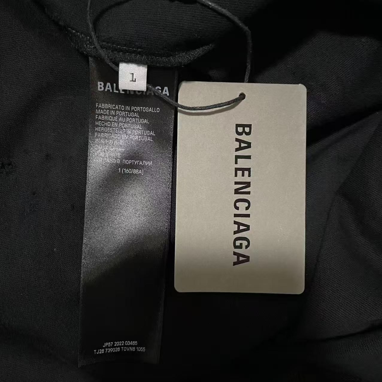 Balenciaga Black BB Distressed T-Shirt — back