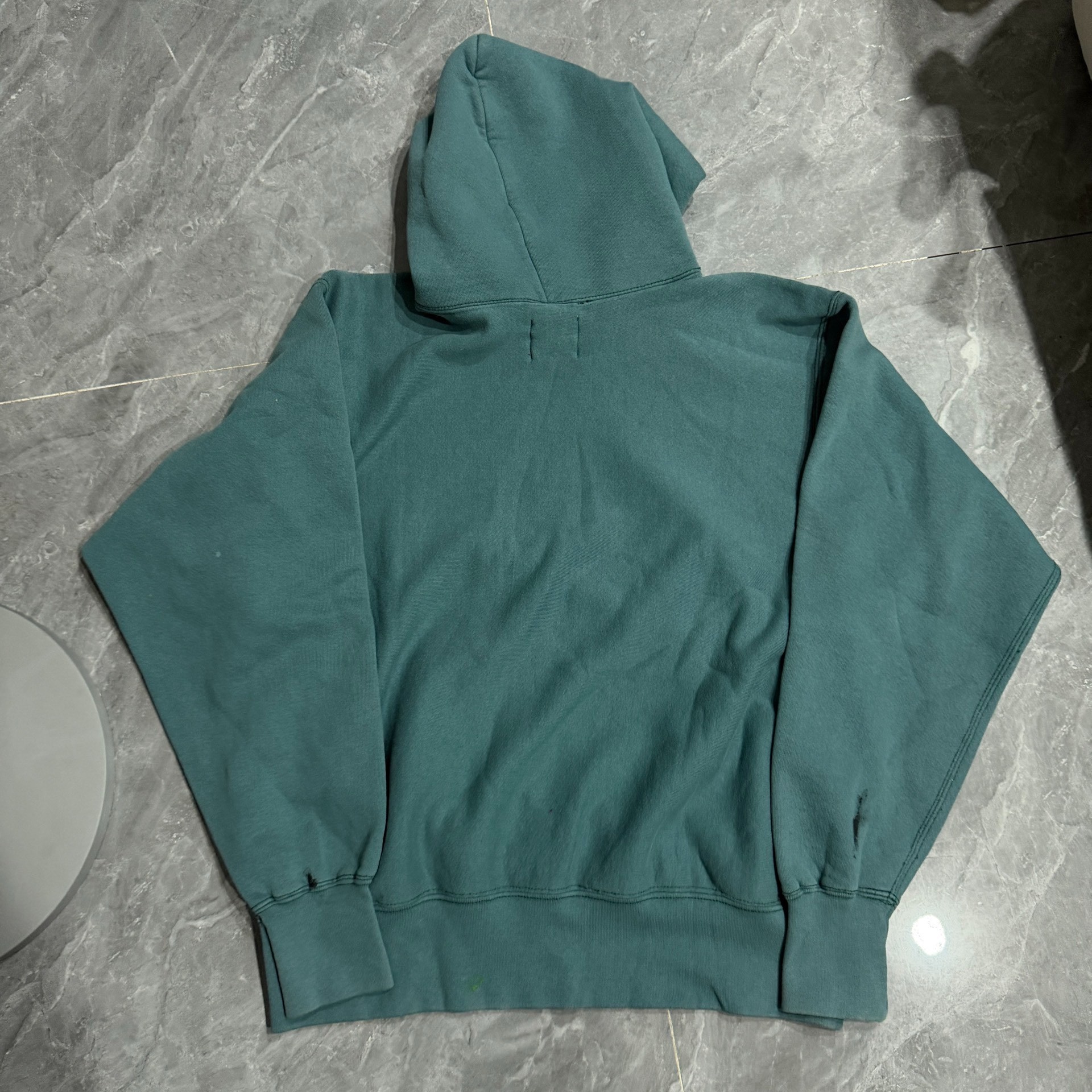 Gallery Dept Teal Splatter Hoodie — front