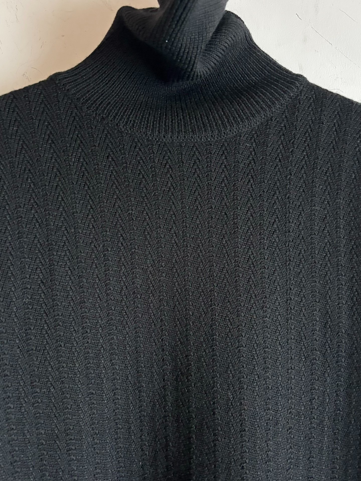 Helmut Lang 00's Black Turtleneck — back