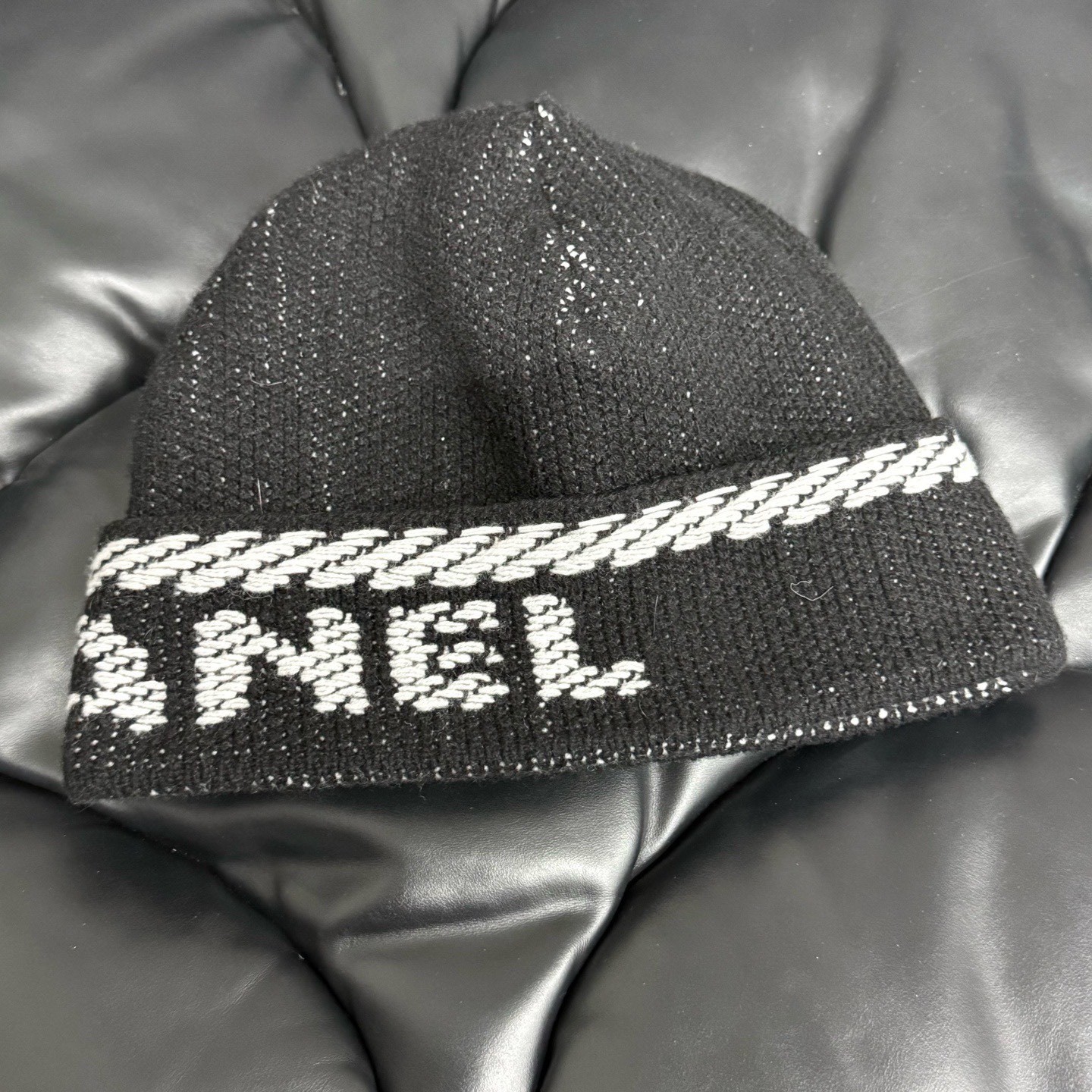 Chanel Cashmere Logo Knit Beanie — front