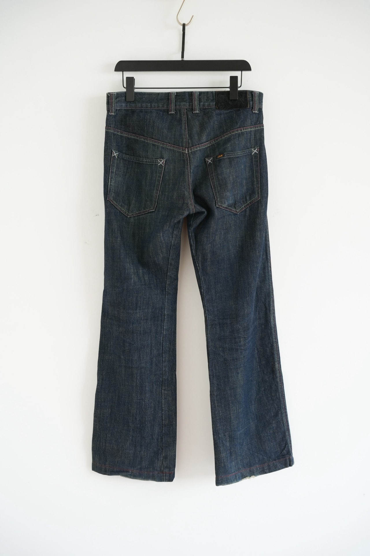 Kyoto Yuzen Hand-Painted Cherry Denim Jeans — front