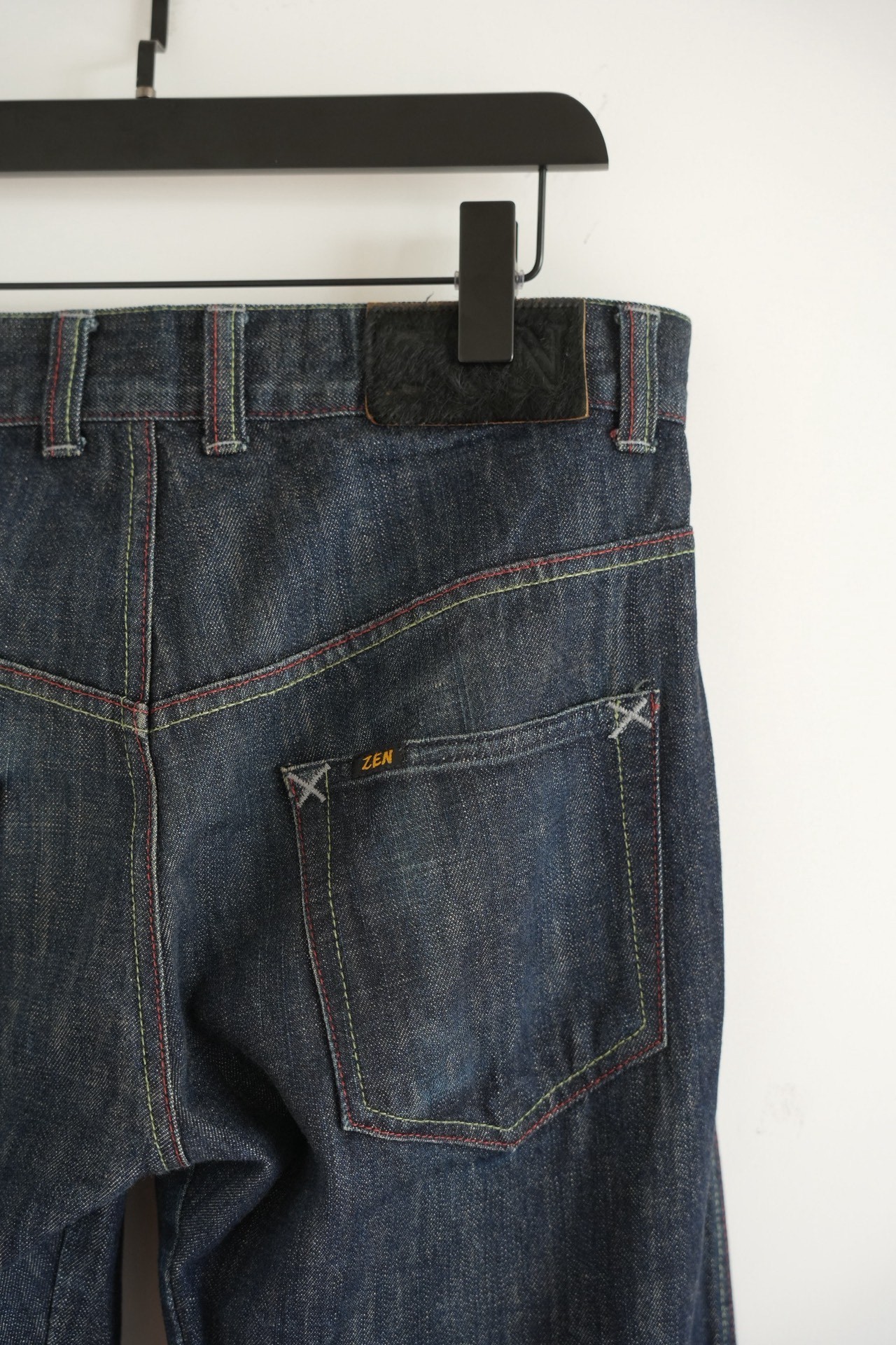 Kyoto Yuzen Hand-Painted Cherry Denim Jeans — back