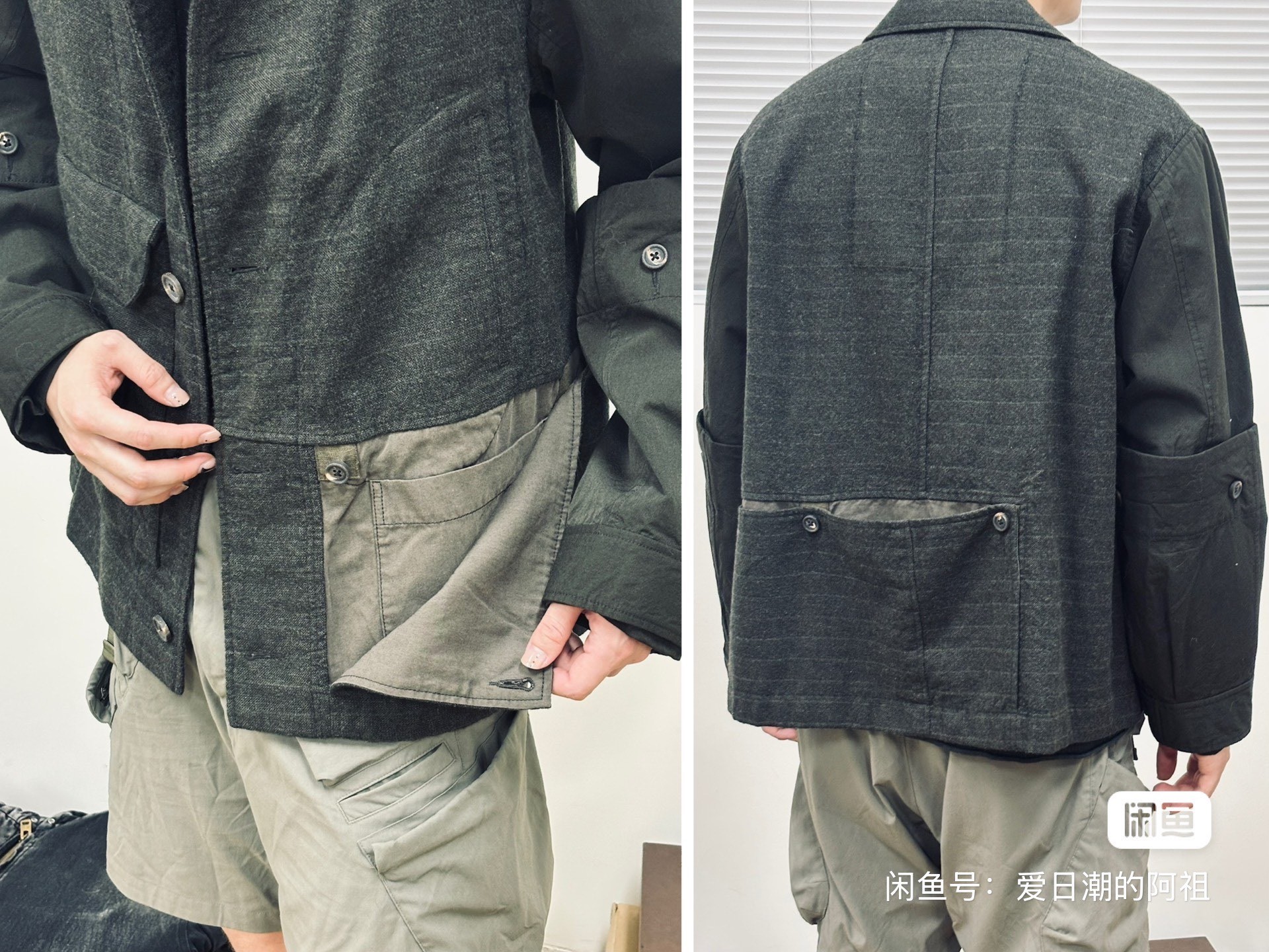 Ziggy Chen 21AW Suzhou Garden Wool Jacket — back