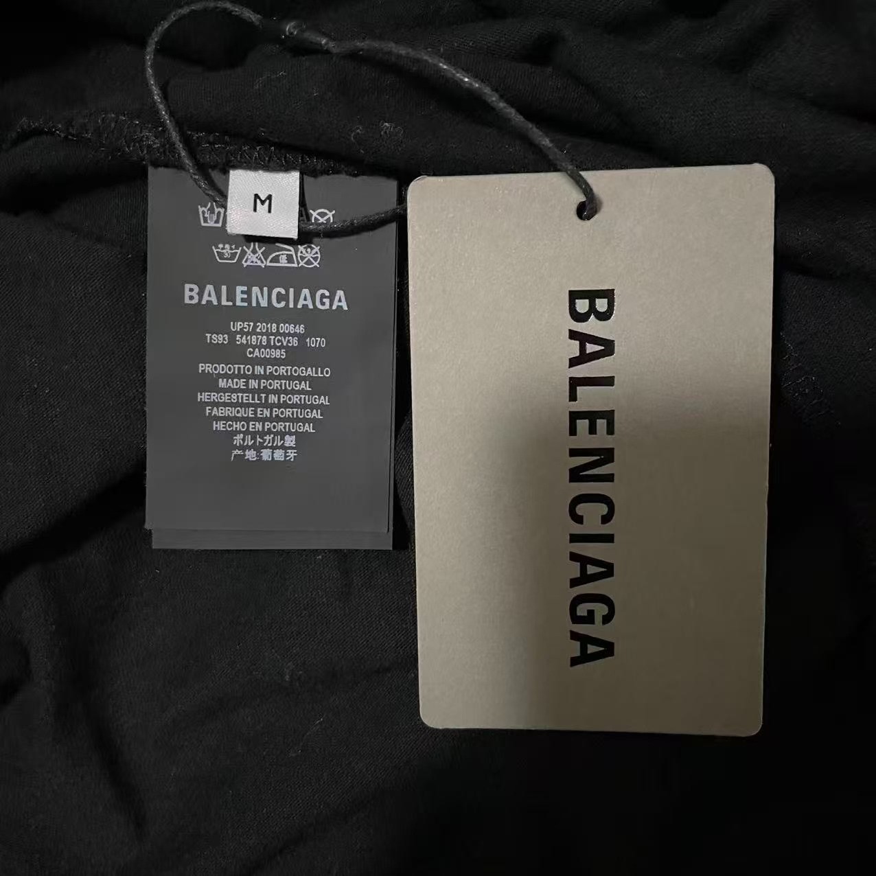 Balenciaga WFP Collab Black Long T-Shirt — back