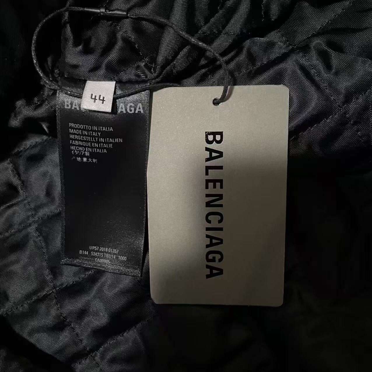 Balenciaga Wool Zip-Up Logo Jacket — back