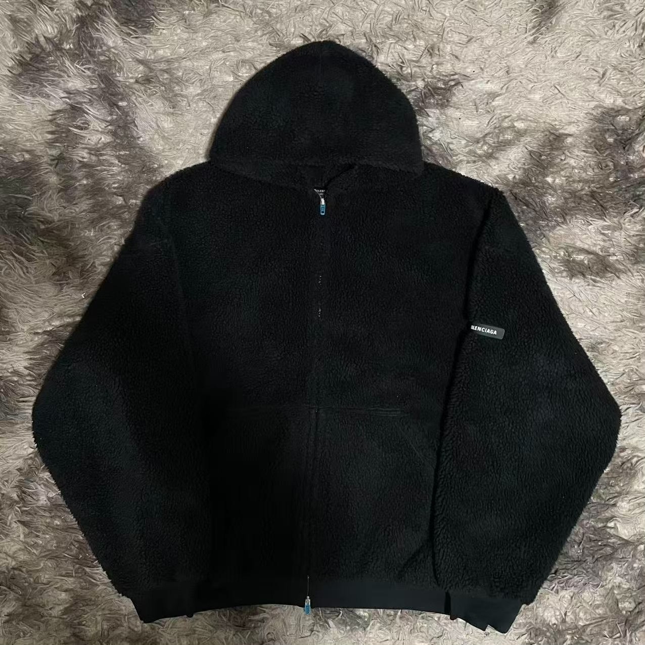 Balenciaga FW23 Fleece Zip Hoodie