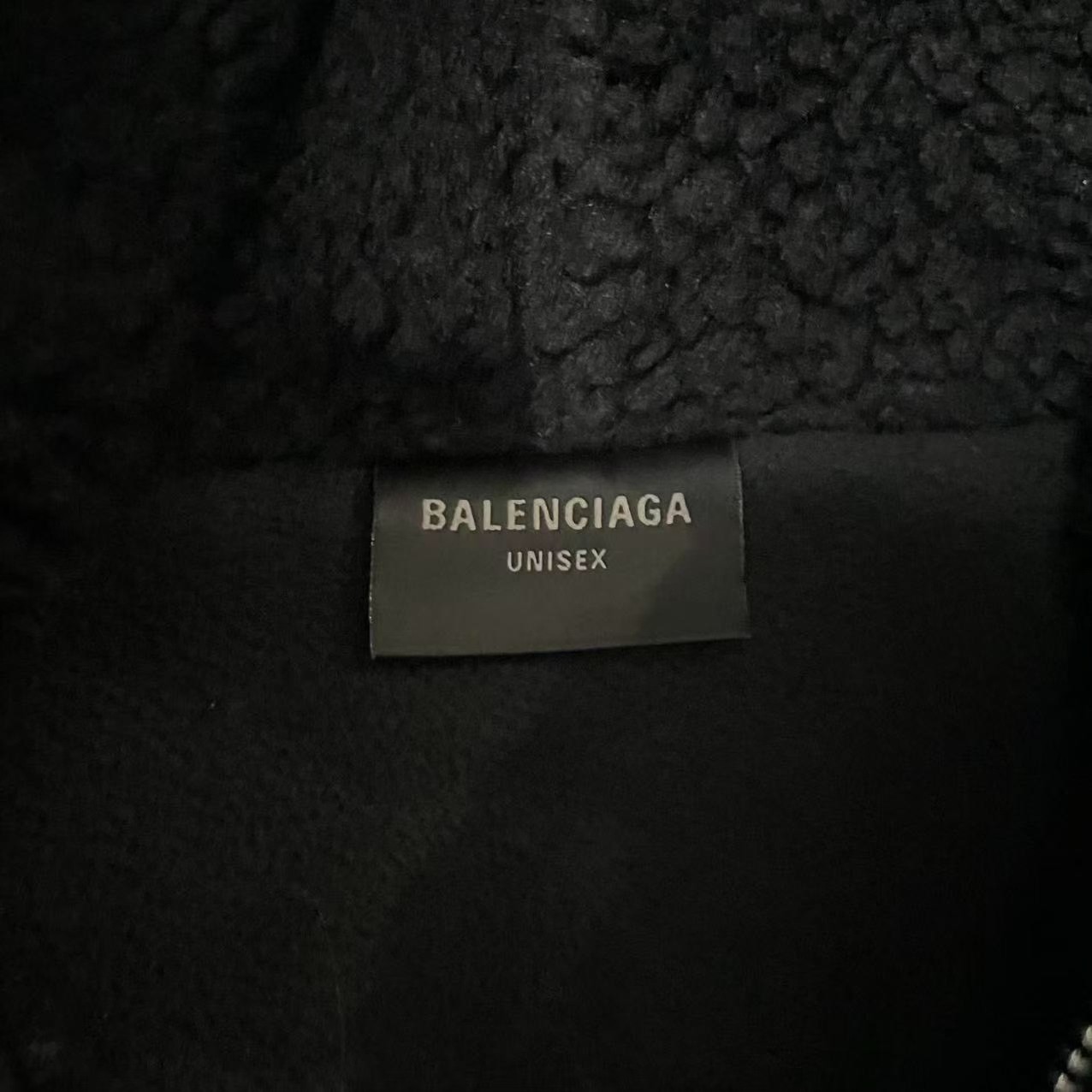 Balenciaga FW23 Fleece Zip Hoodie — detail