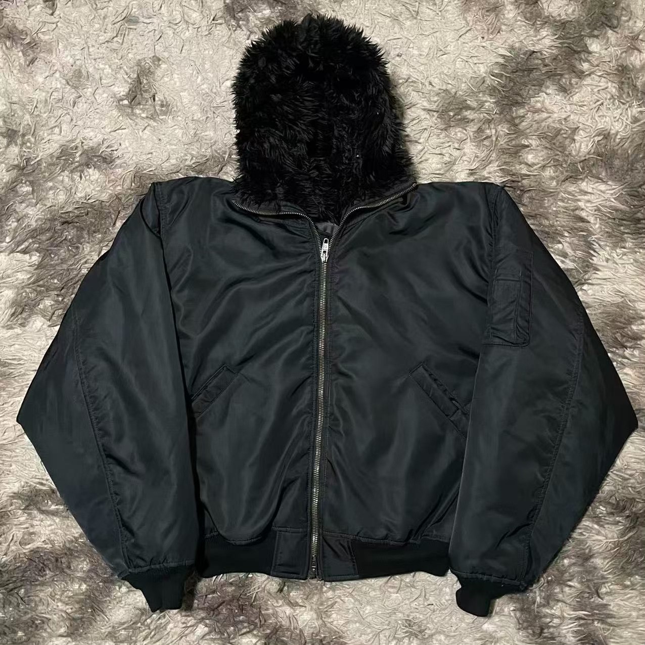 Balenciaga 24FW N2B Fur Bomber Jacket